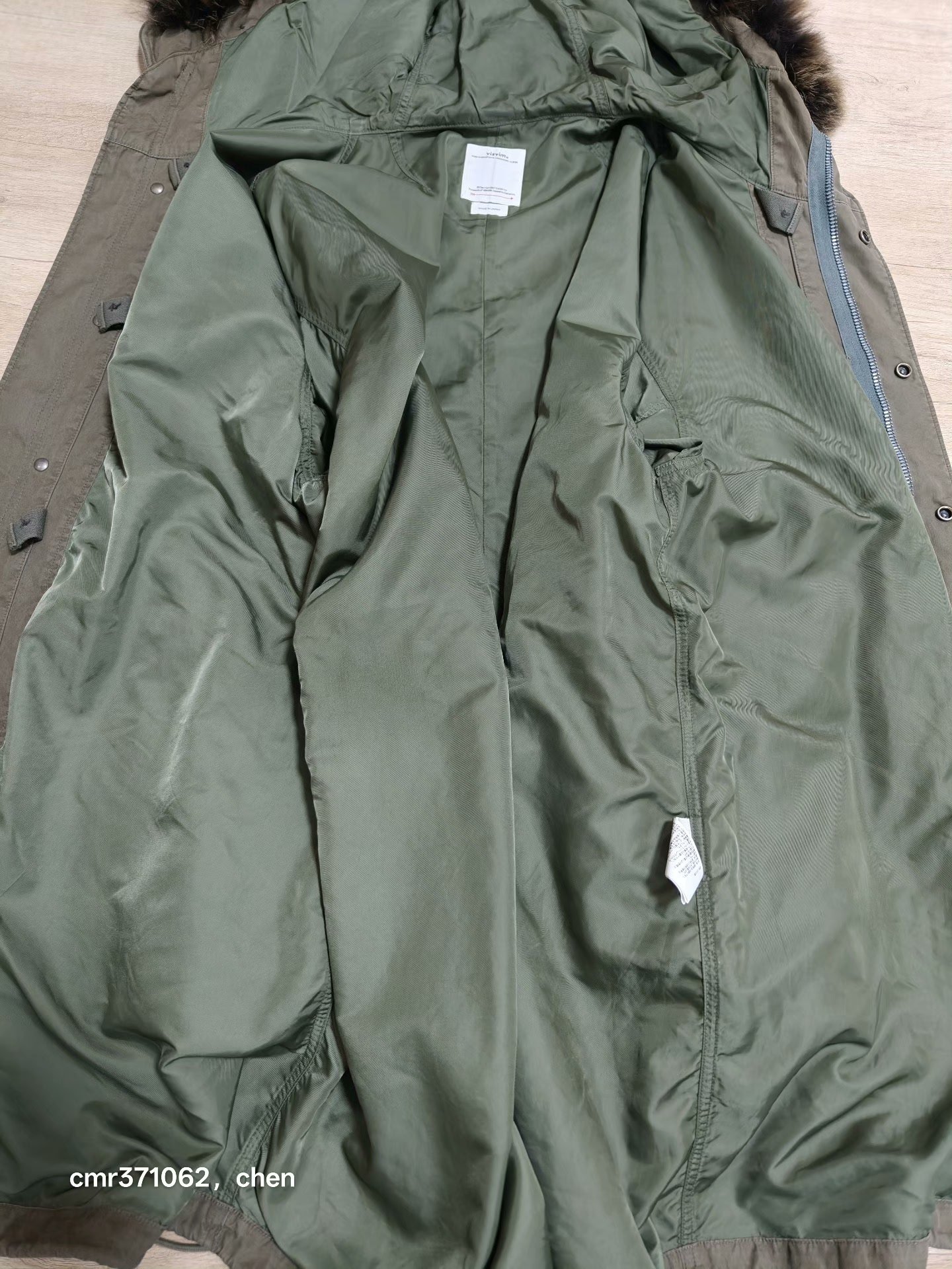 VISVIM 24AW SIX FIVE FISHTAIL PARKA — label