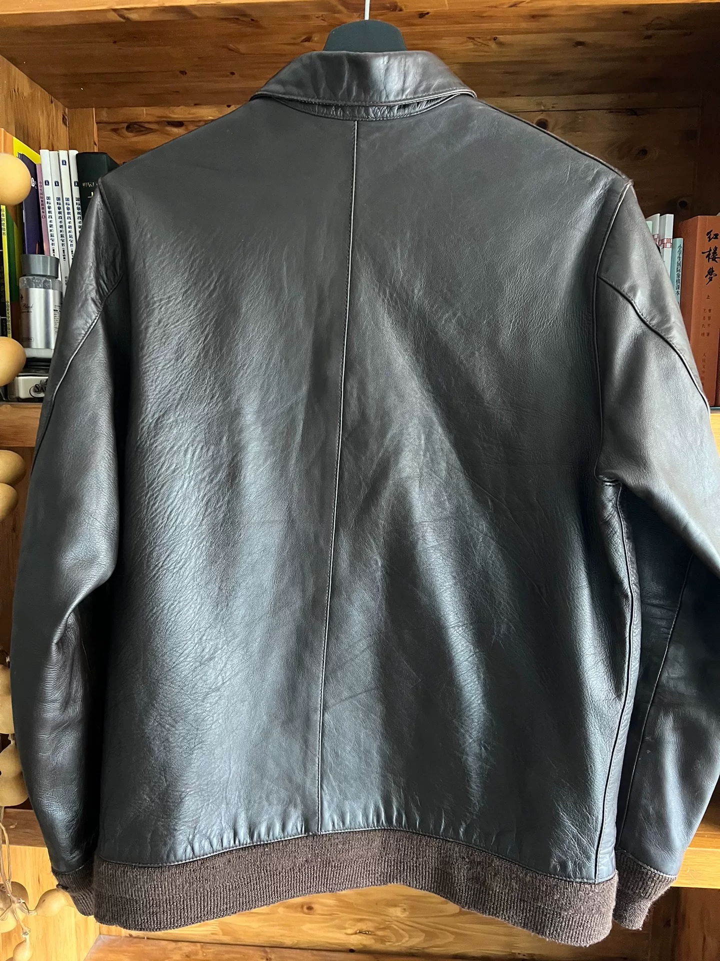 WTAPS A2 Sheepskin Leather Jacket — back