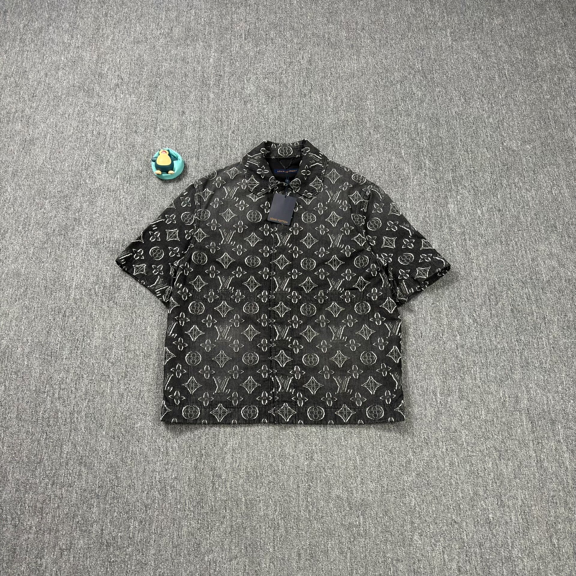 Louis Vuitton Black Monogram Short-Sleeve Shirt