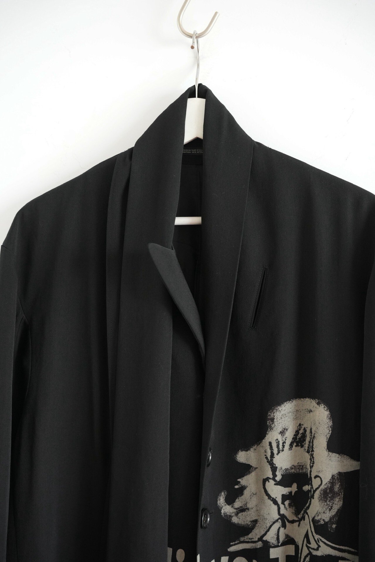 Yohji Yamamoto 17AW Worker Scarf Coat — detail