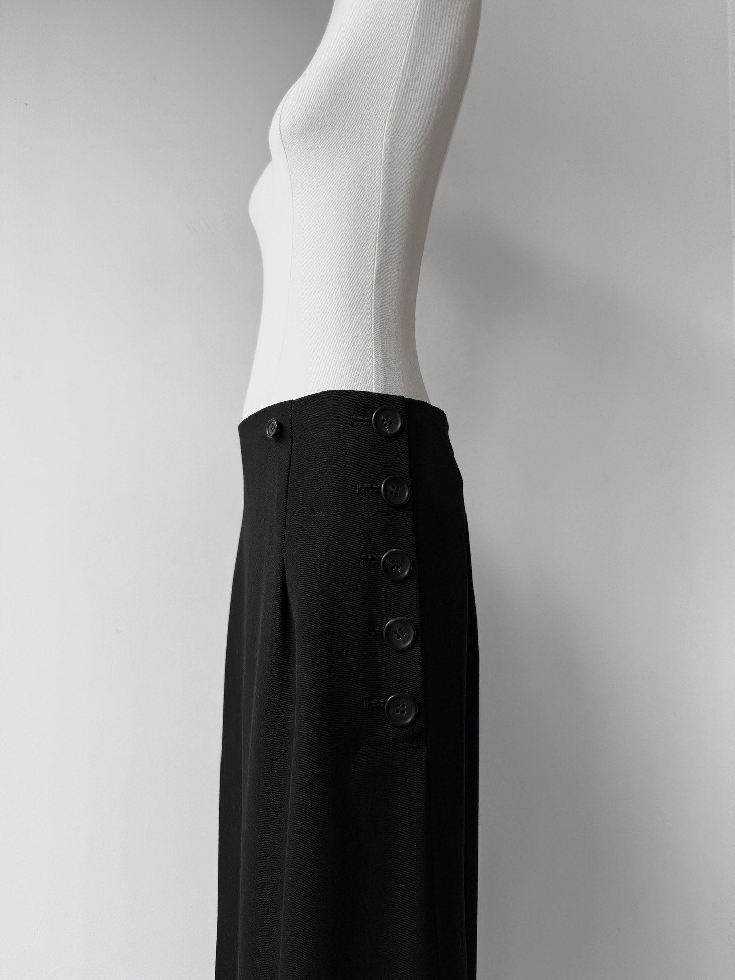 Yohji Yamamoto Y's 04AW Button Long Skirt — back