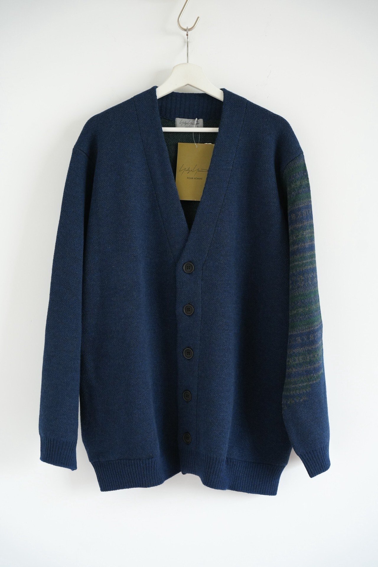 Yohji Yamamoto 24AW Blue-Green Stripe Cardigan