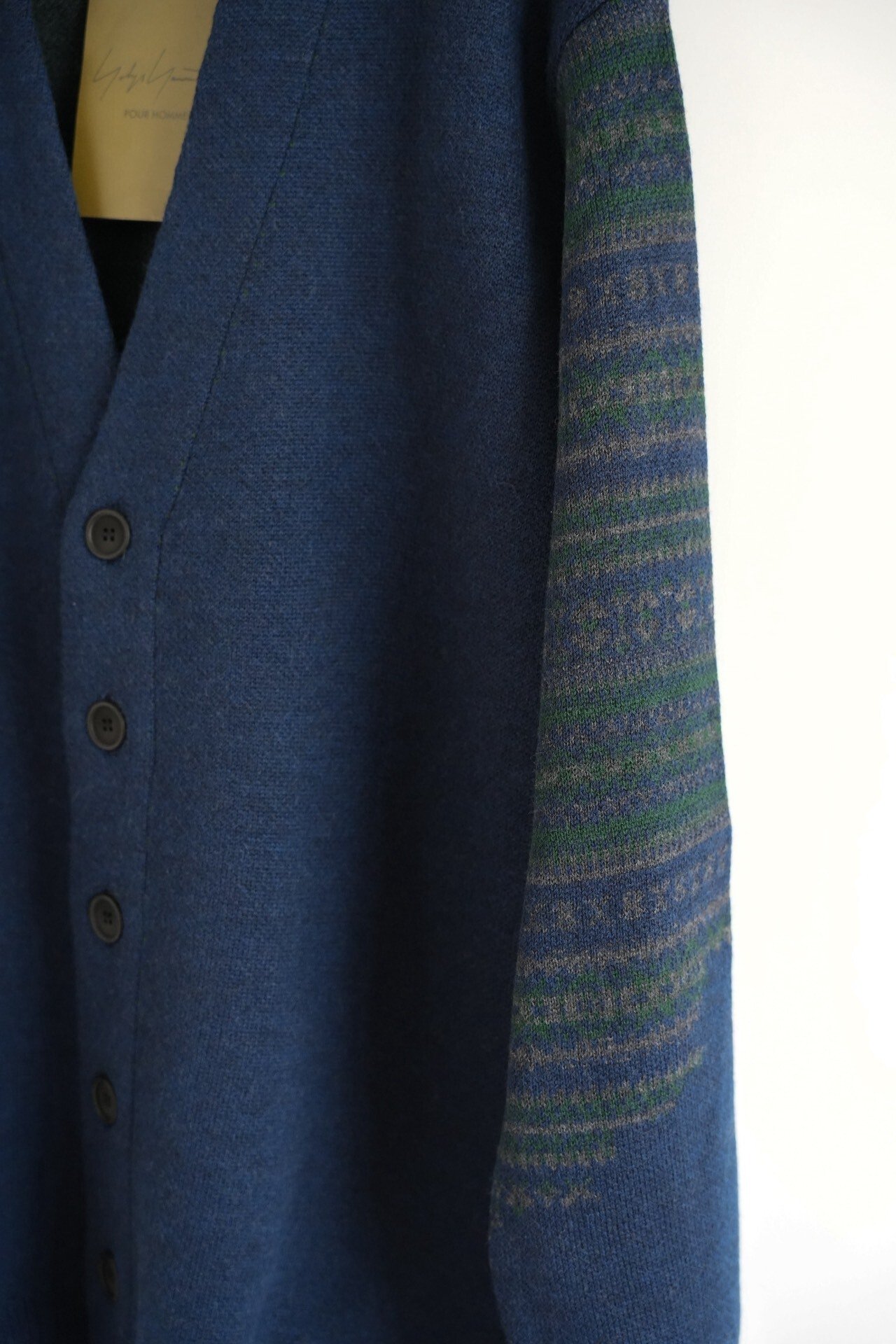 Yohji Yamamoto 24AW Blue-Green Stripe Cardigan — back