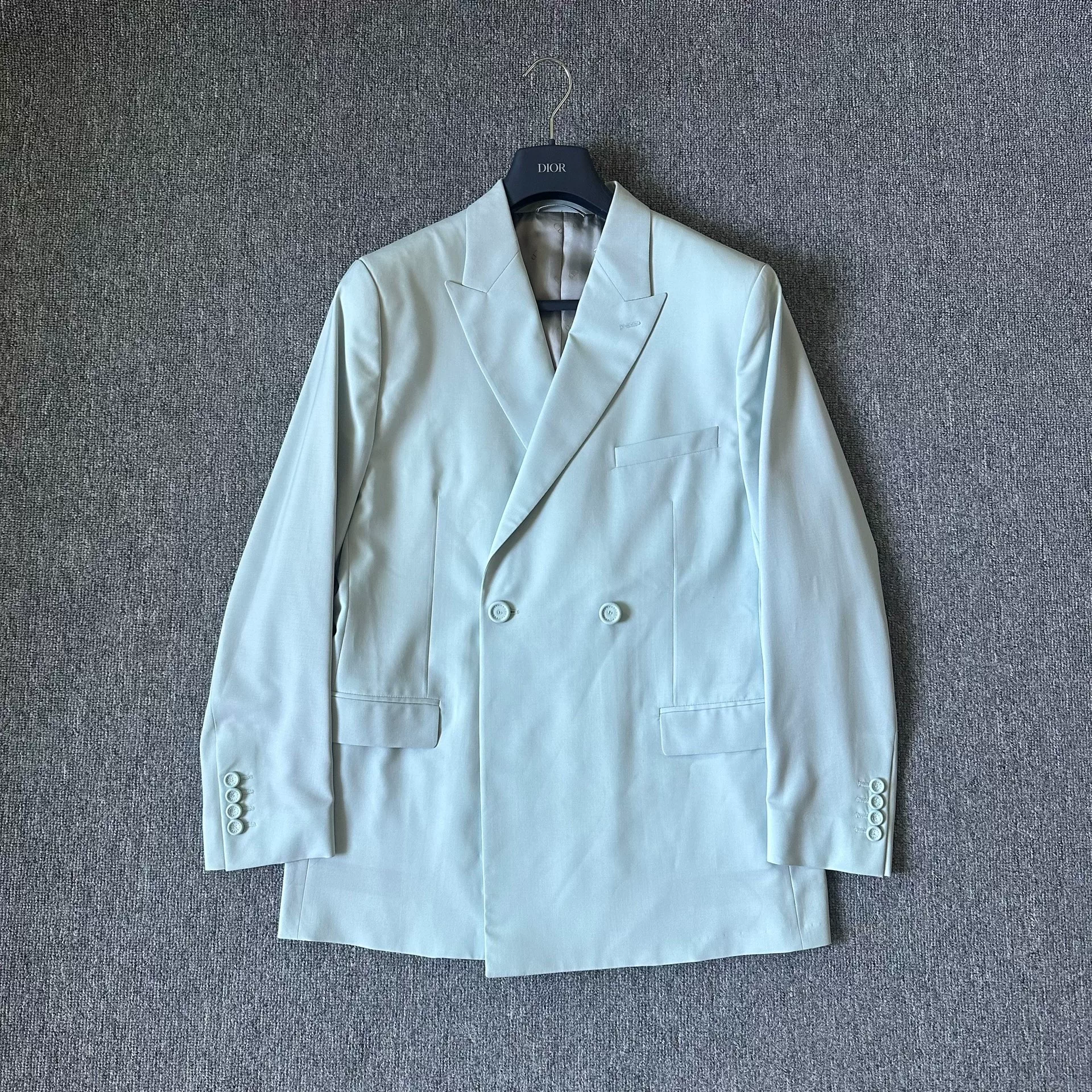 Dior Light Blue Double-Breasted Wool Suit