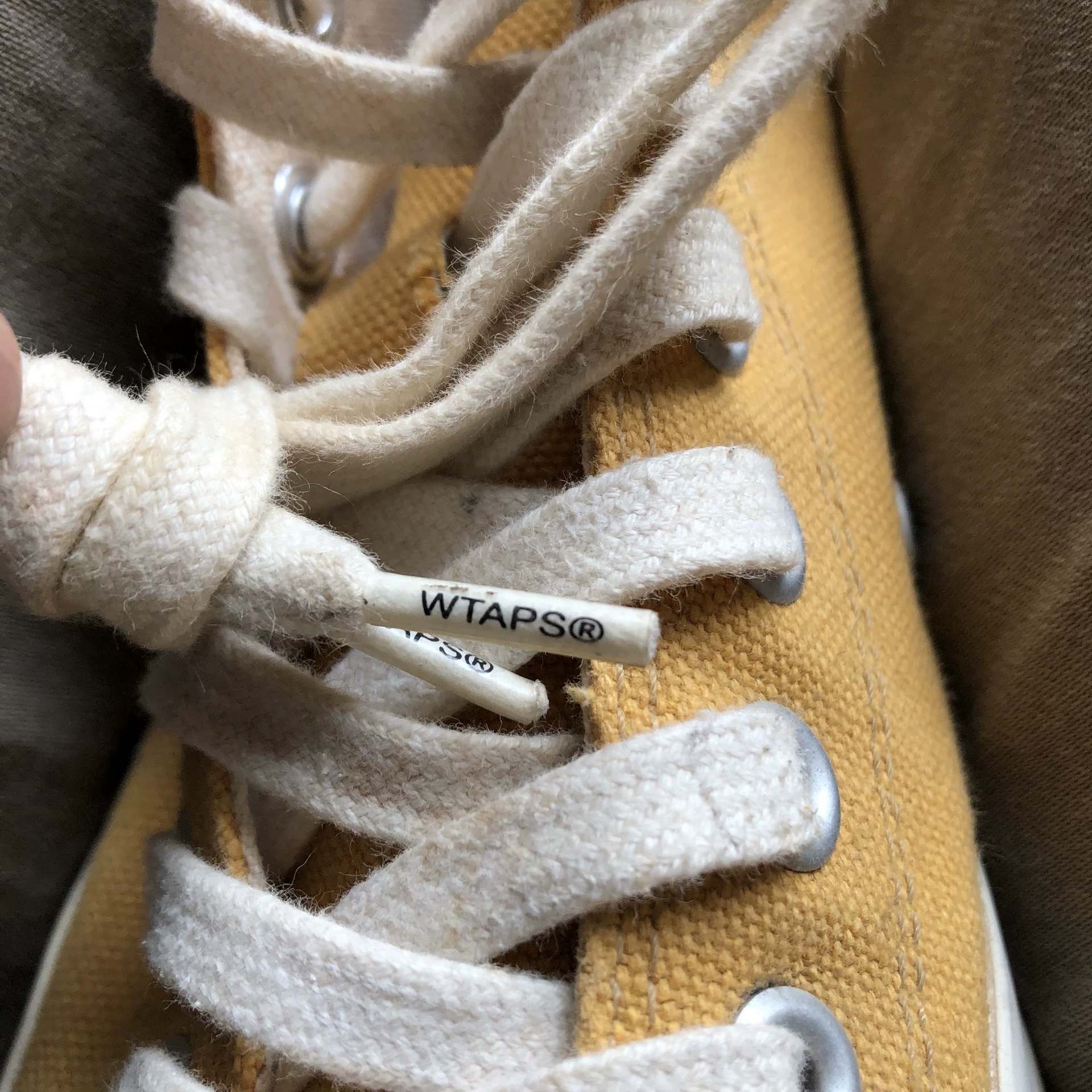 Wtaps 14SS Canvas Mustard Shoes — back