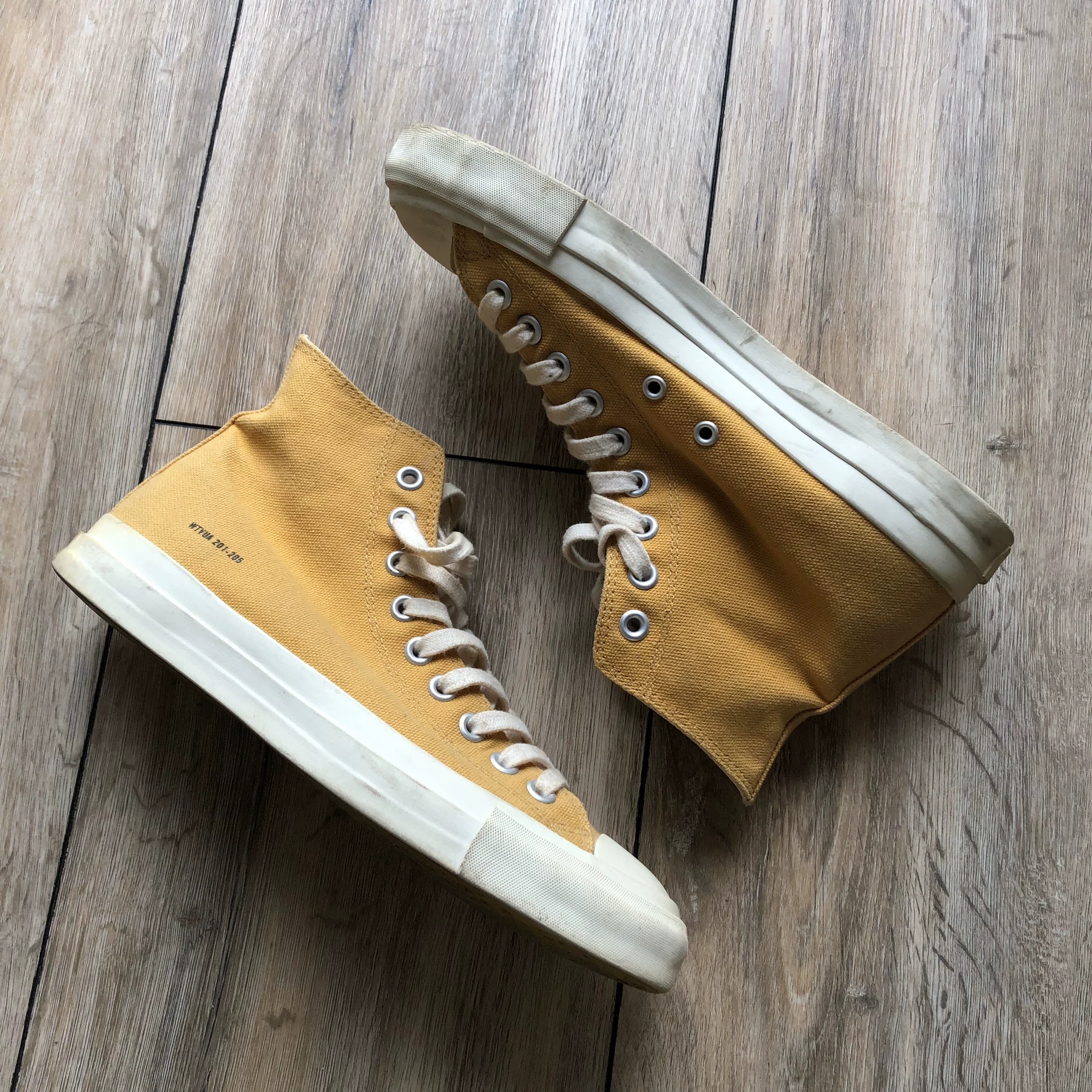 Wtaps 14SS Canvas Mustard Shoes — front