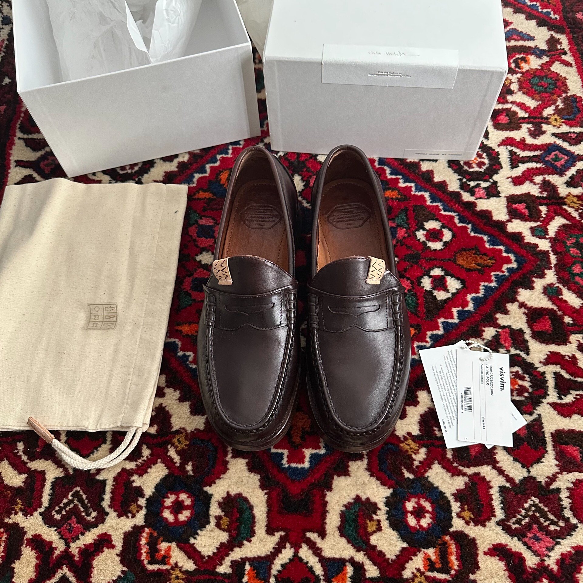 visvim FABRO-FOLK Leather Loafers