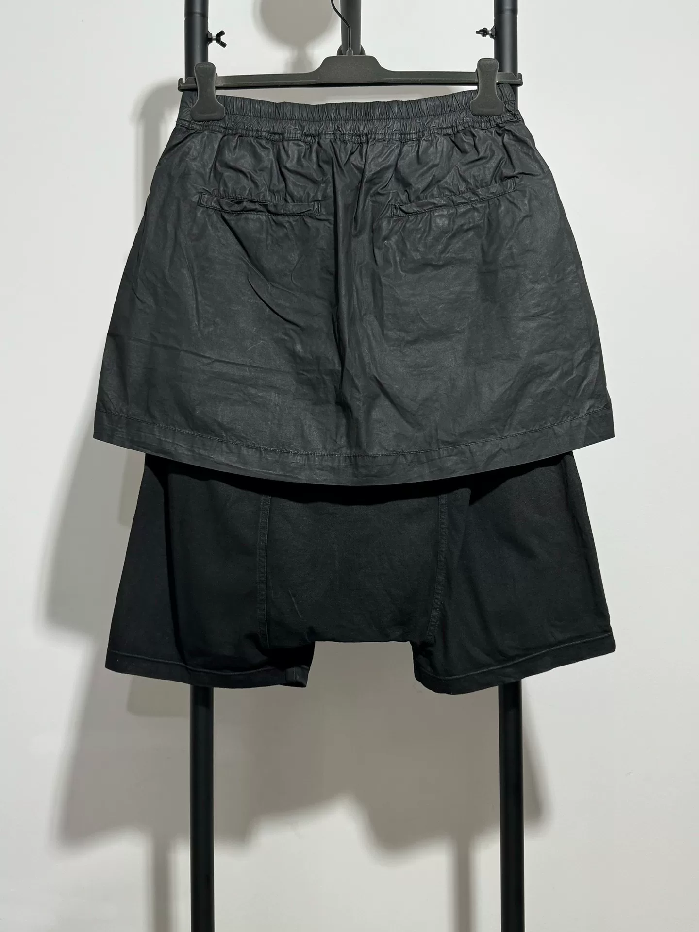 Rick Owens Waxed Layered Culottes S — front