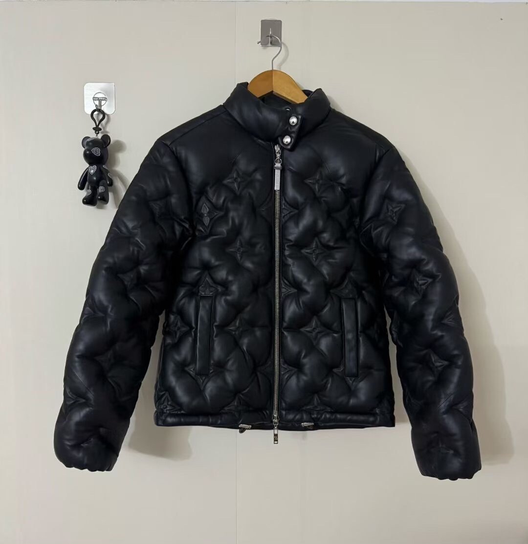 Louis Vuitton Lambskin Embossed Puffer Jacket
