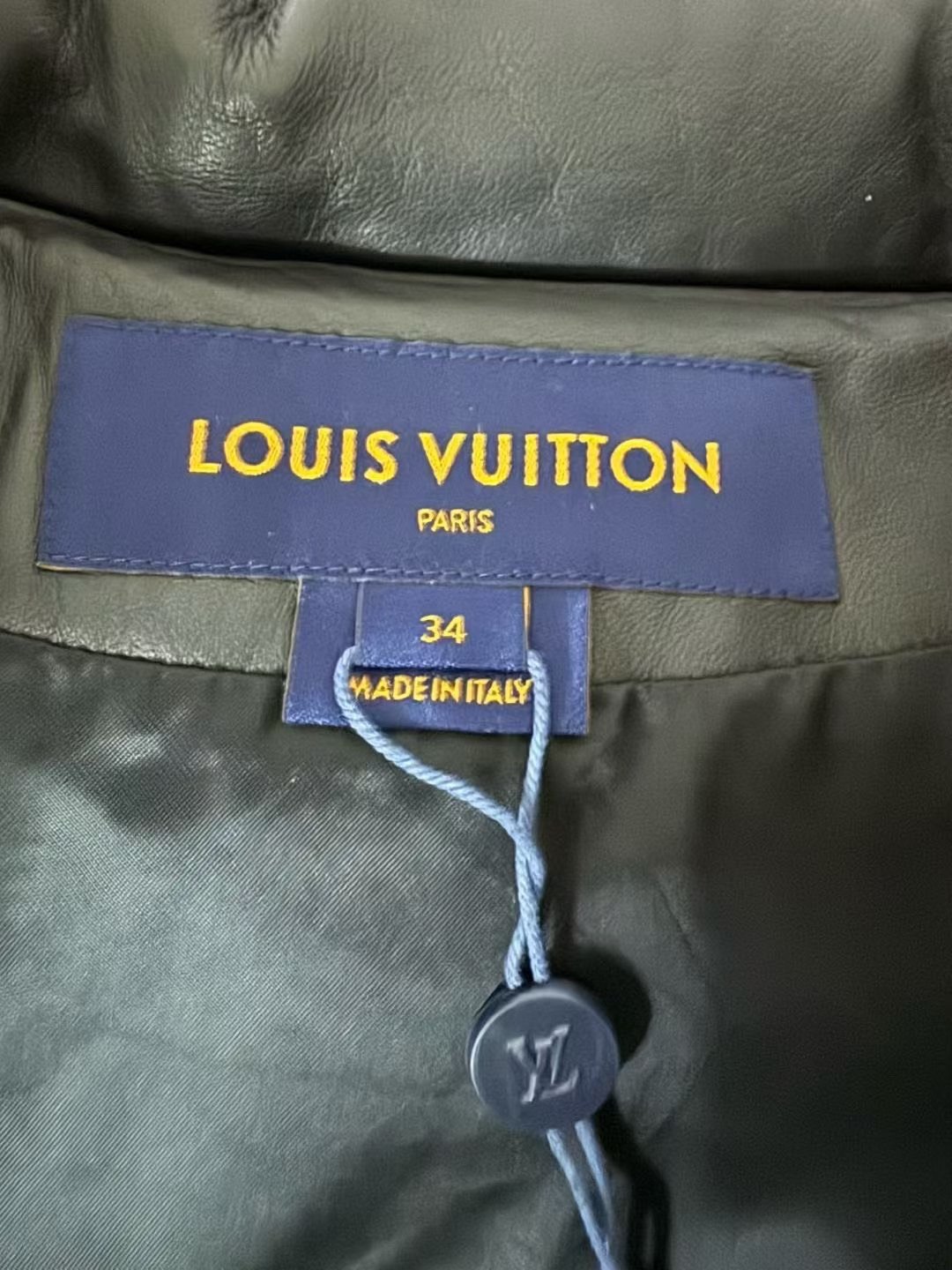 Louis Vuitton Lambskin Embossed Puffer Jacket — back