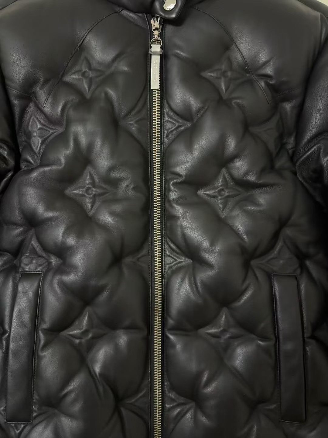 Louis Vuitton Lambskin Embossed Puffer Jacket — detail