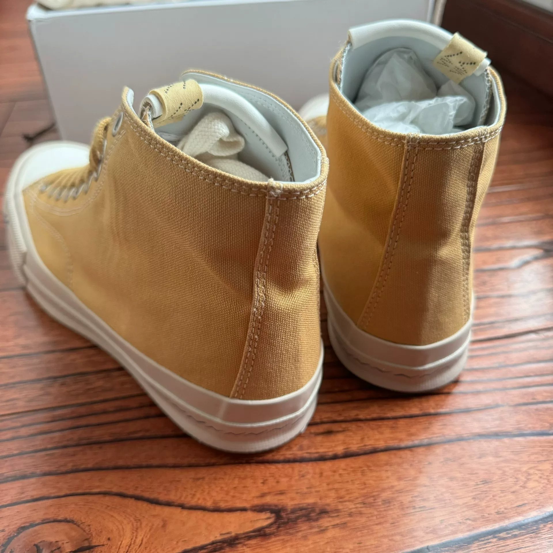 Visvim Skagway HI Patten Canvas Shoes — label
