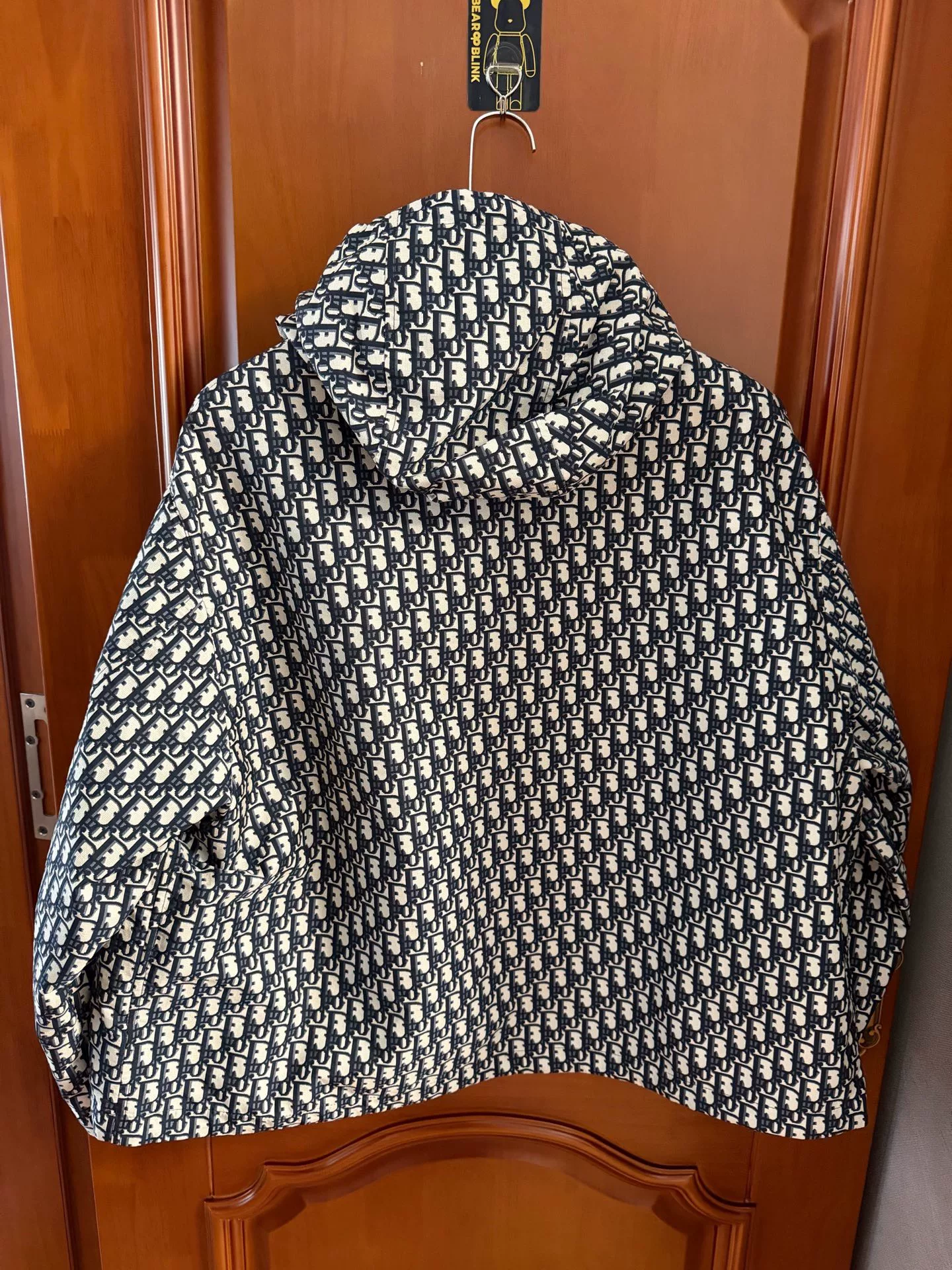 Dior Full Logo Zip-Up Hooded Jacket — front