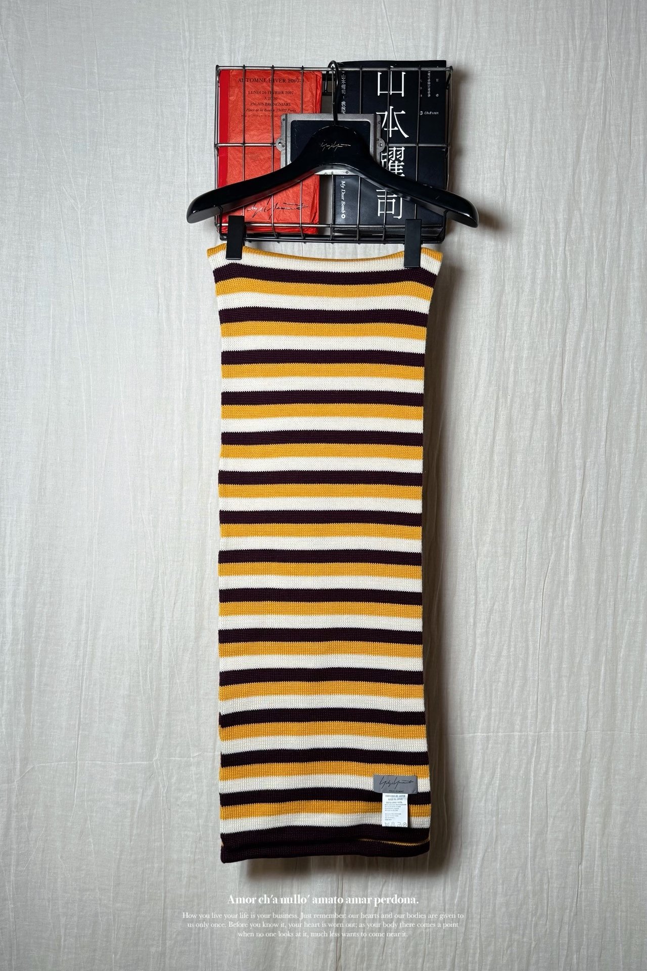 Yohji Yamamoto 1997AW Striped Scarf — front