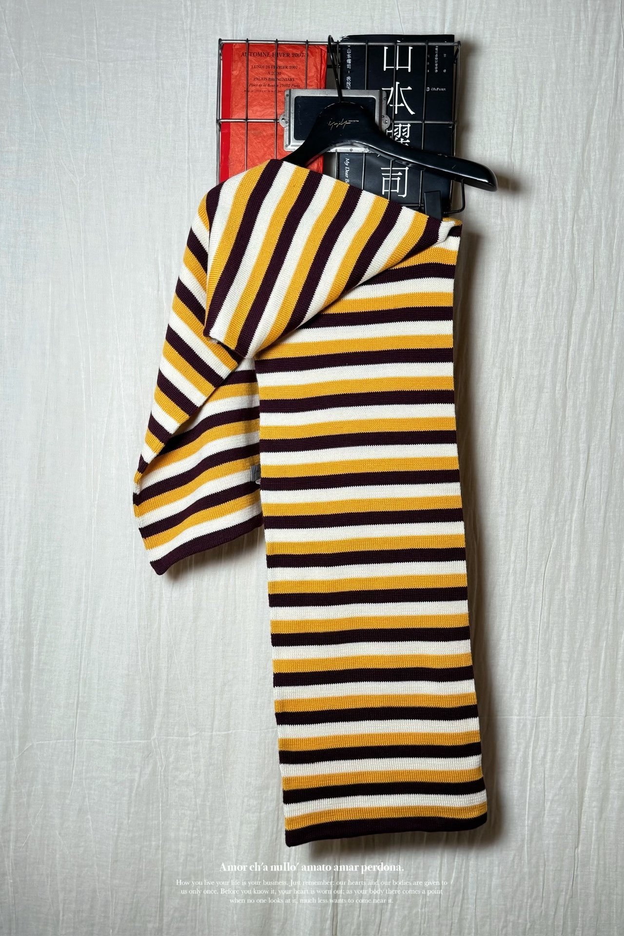 Yohji Yamamoto 1997AW Striped Scarf — back