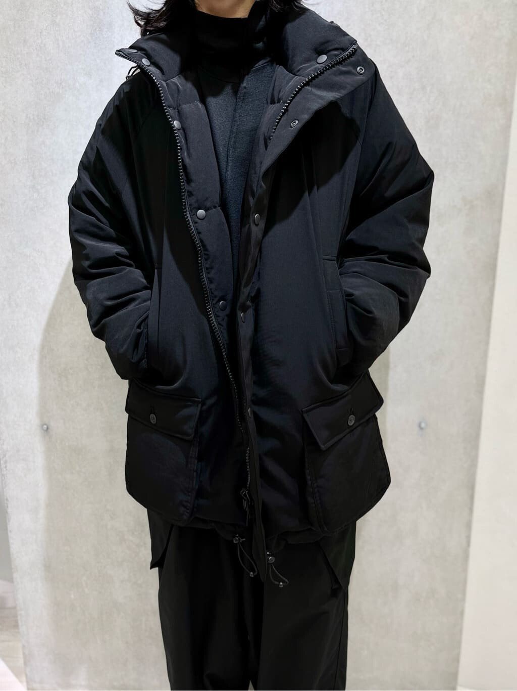 Yohji Yamamoto 19AW Hooded Down Jacket — detail