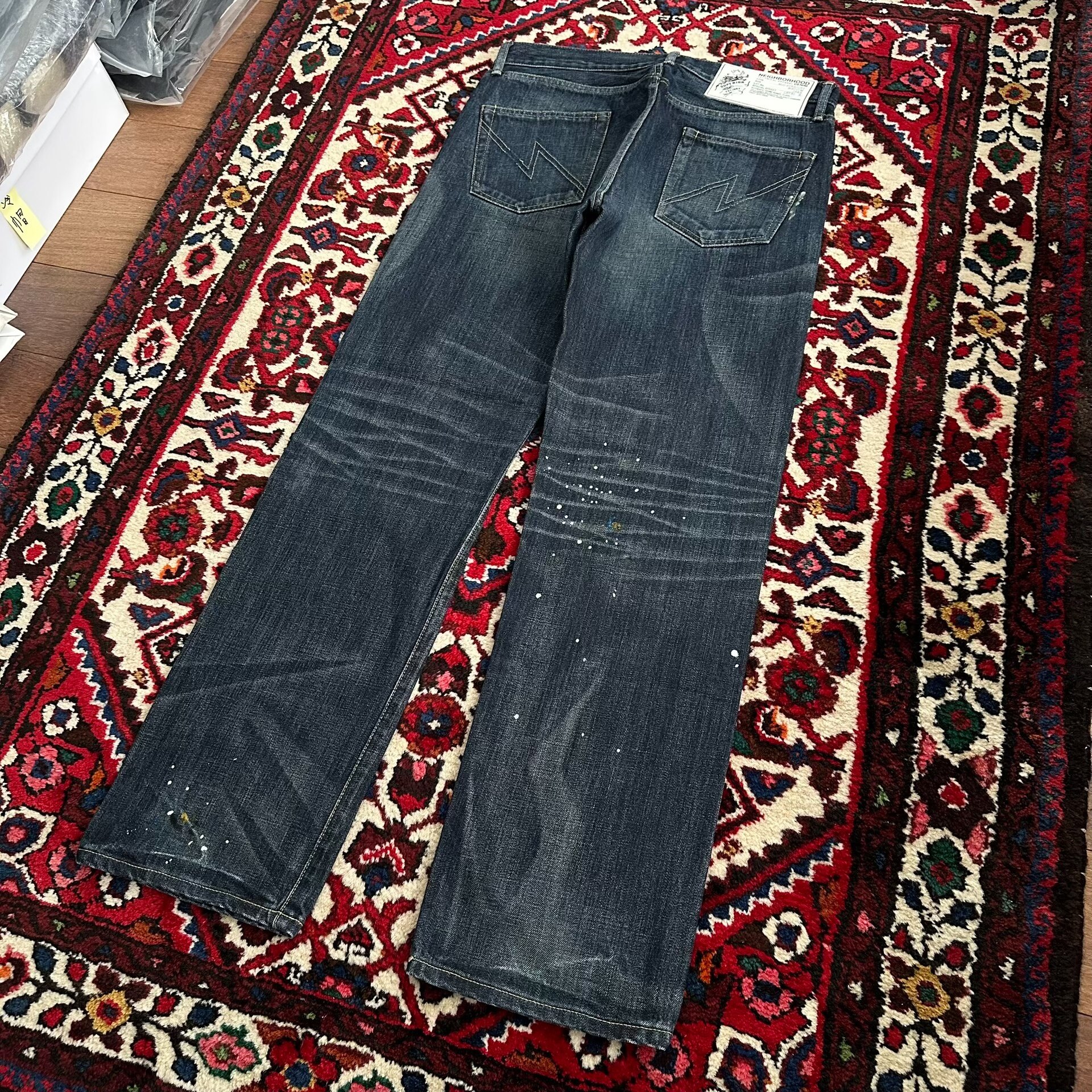 Neighborhood 08EX Splatter Paint Jeans — back