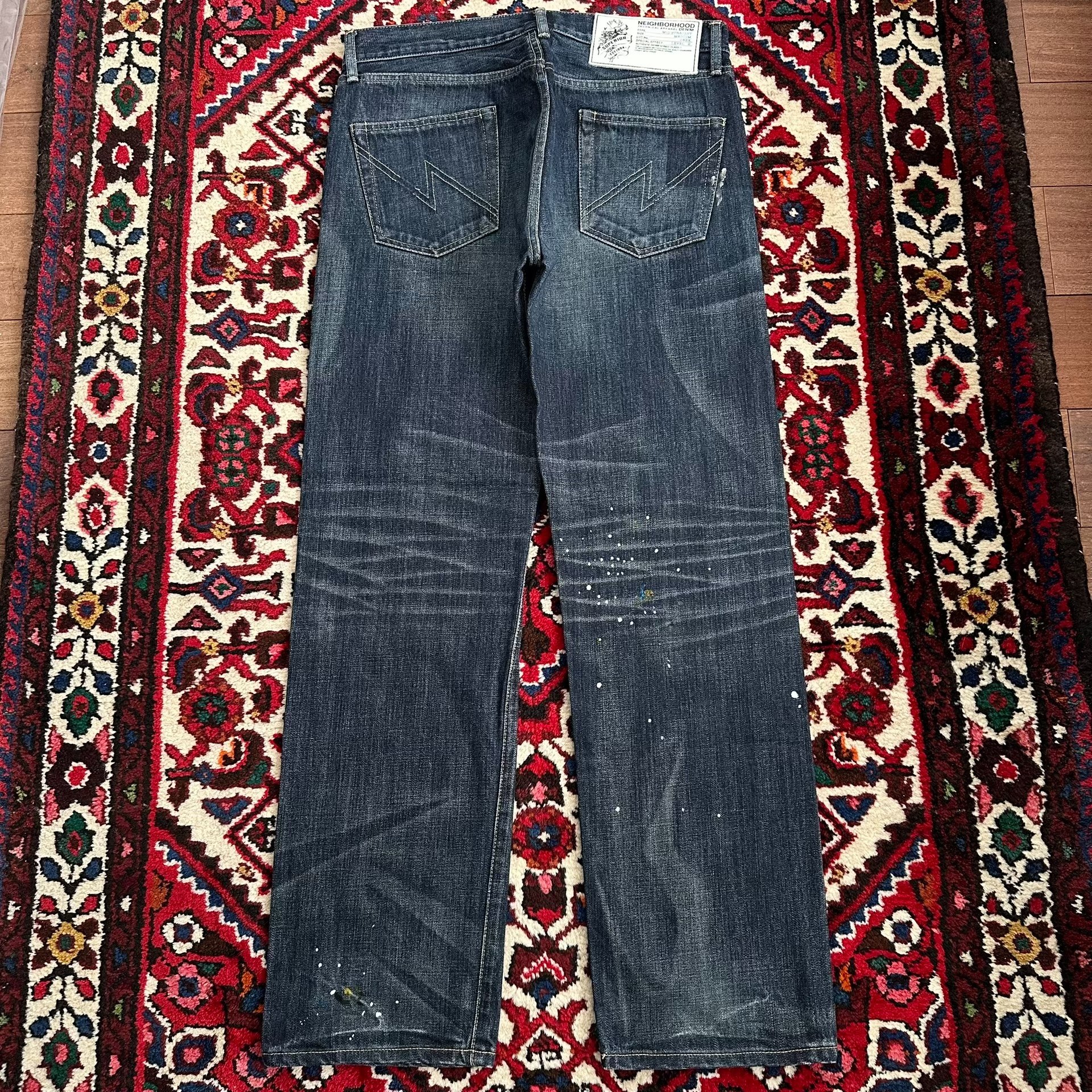 Neighborhood 08EX Splatter Paint Jeans — front