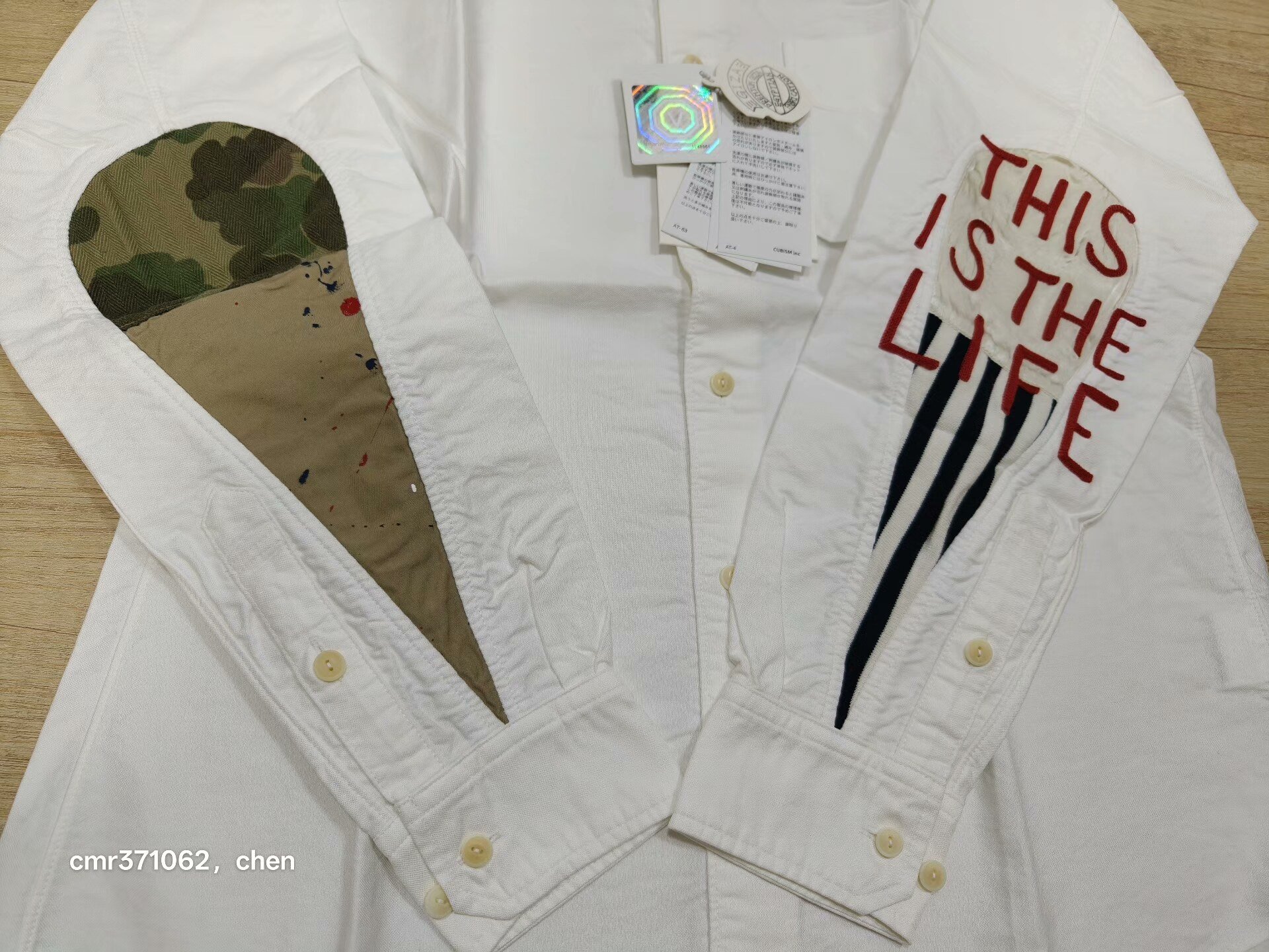 visvim 19AW Spot Albacore Lungta L/S — label
