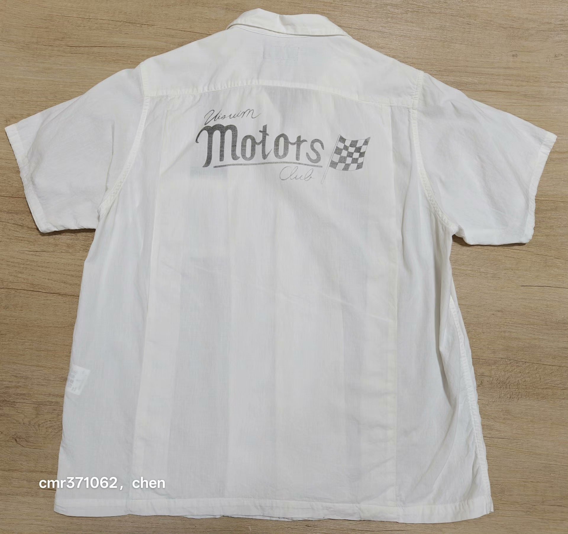 VISVIM HACKING SHIRT S/S MOTORS CLUB — label
