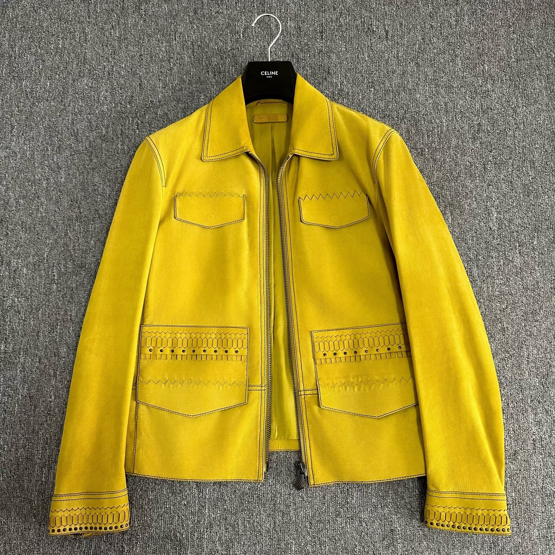 Bottega Veneta 2018 Suede Leather Jacket — detail