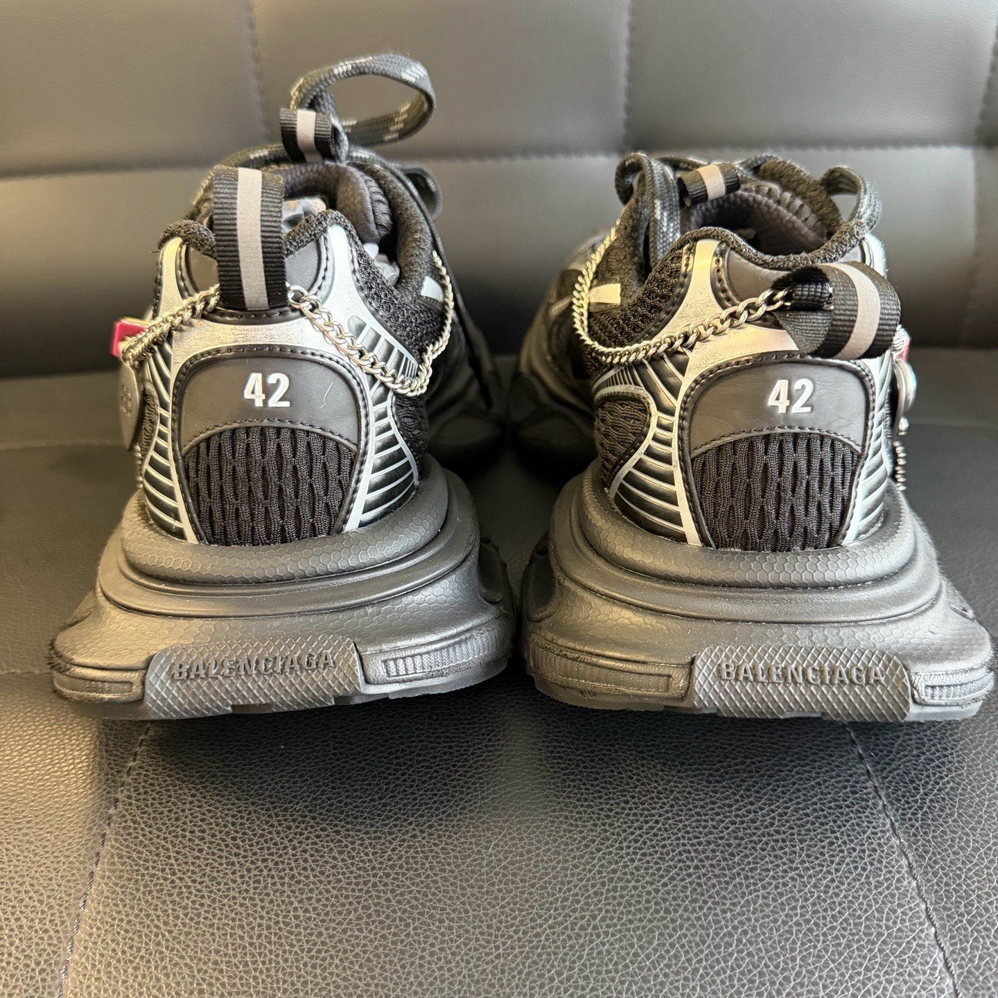 Balenciaga 3XL Distressed Low-Top Dad Shoes — detail