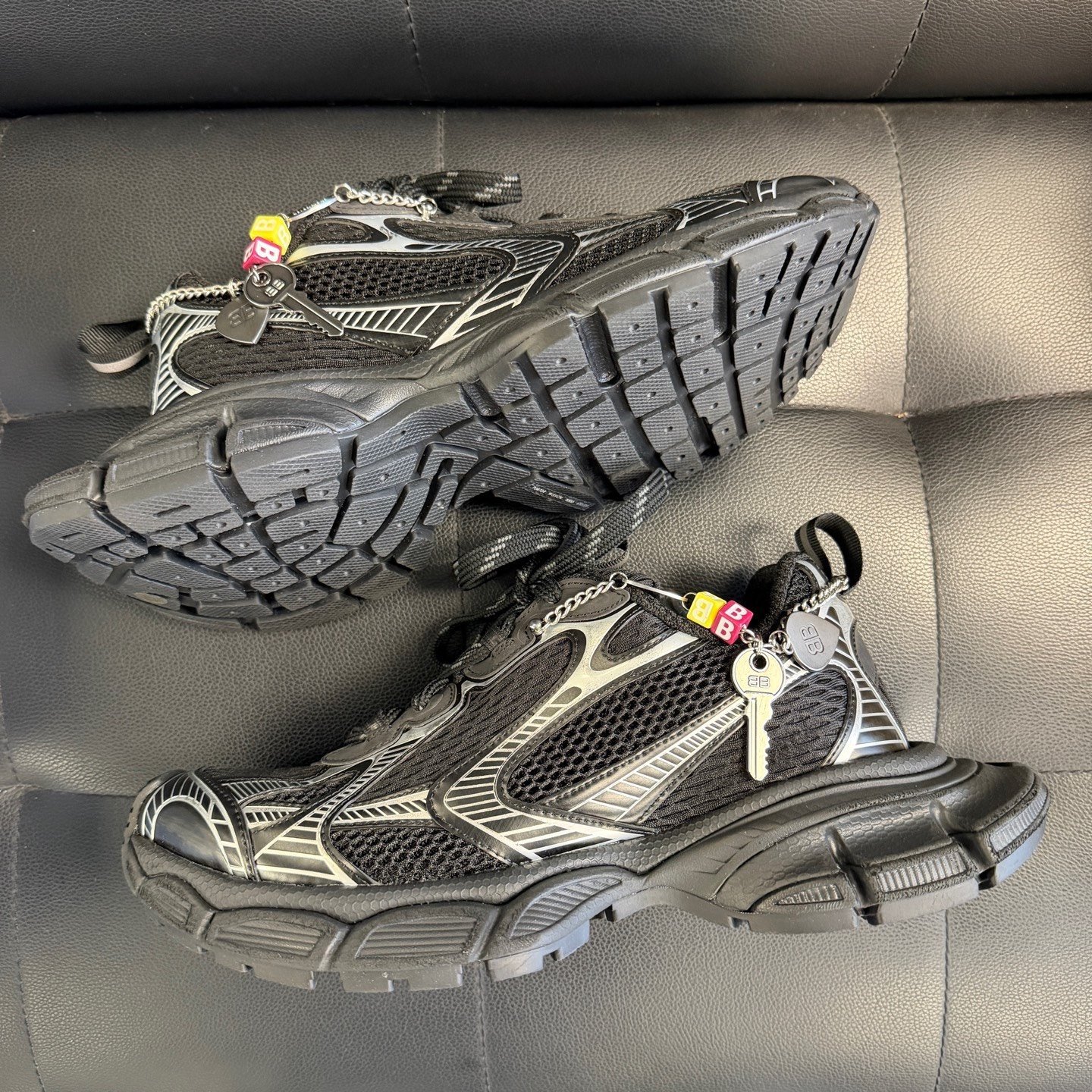 Balenciaga 3XL Distressed Low-Top Dad Shoes — back