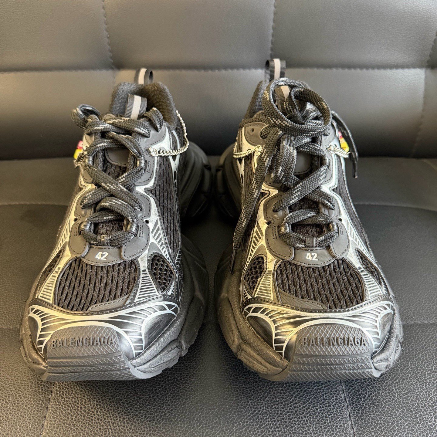 Balenciaga 3XL Distressed Low-Top Dad Shoes — front