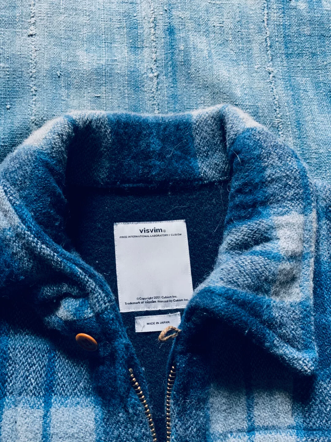 Visvim Black Hawk Check Blouson — detail