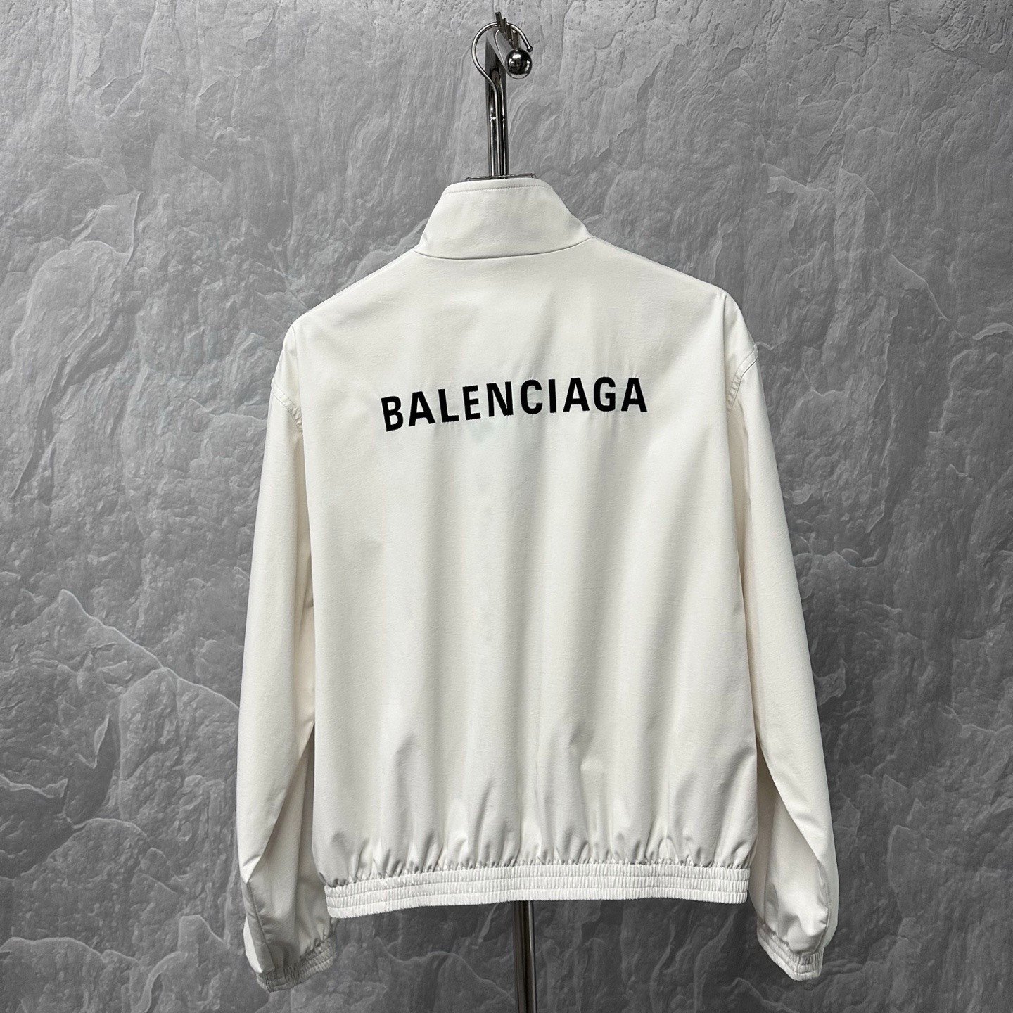 Balenciaga SS25 Embroidered Logo Zip Jacket — back