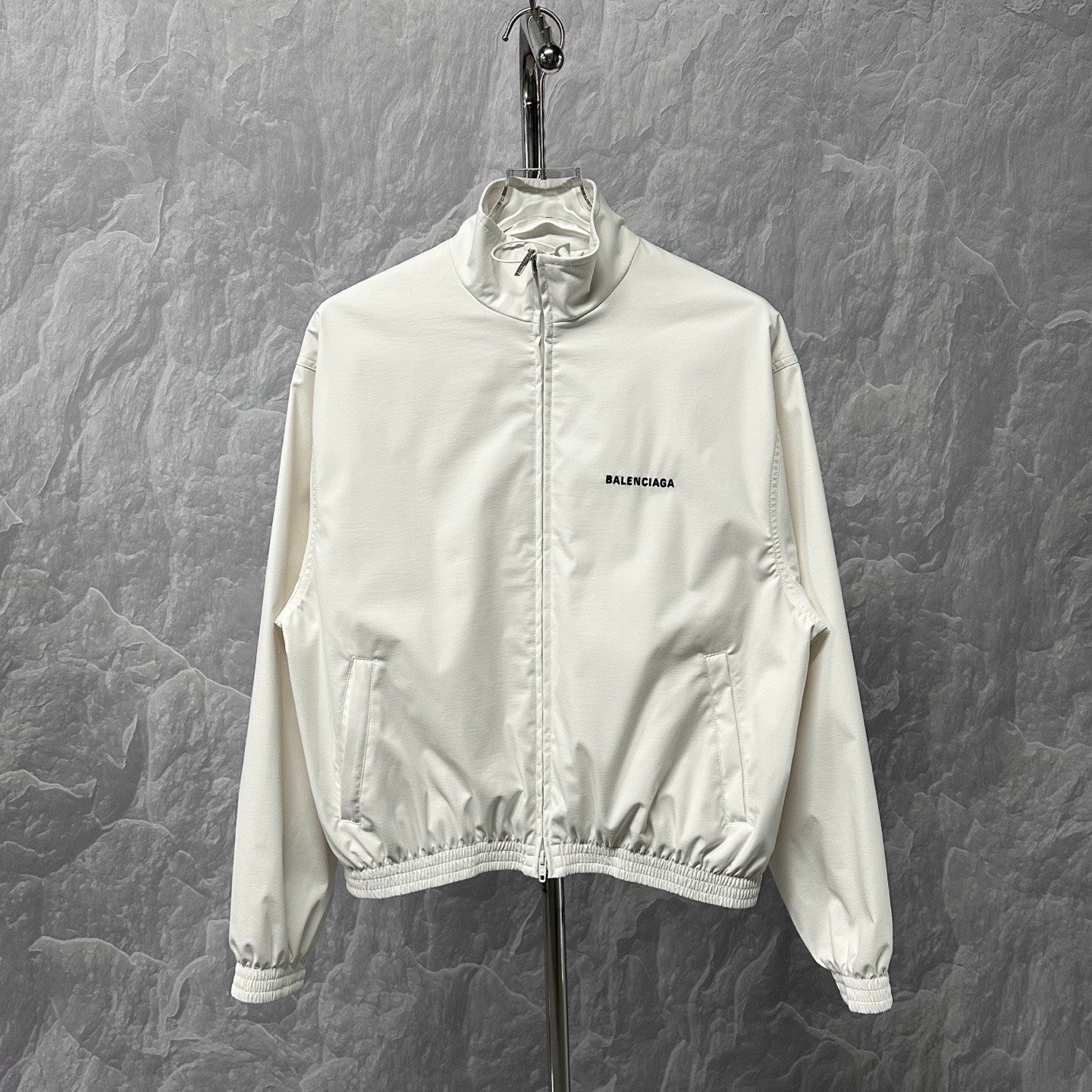 Balenciaga SS25 Embroidered Logo Zip Jacket