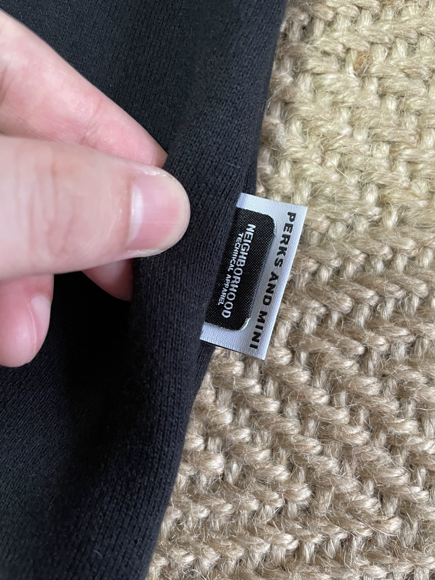 NEIGHBORHOOD X P.A.M. NHPM Paneled Sweatshirt — label