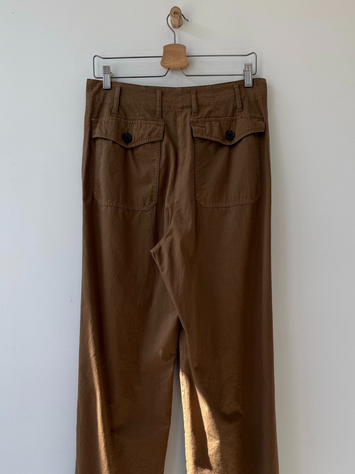 Dries Van Noten Pleated Cotton Trousers — detail