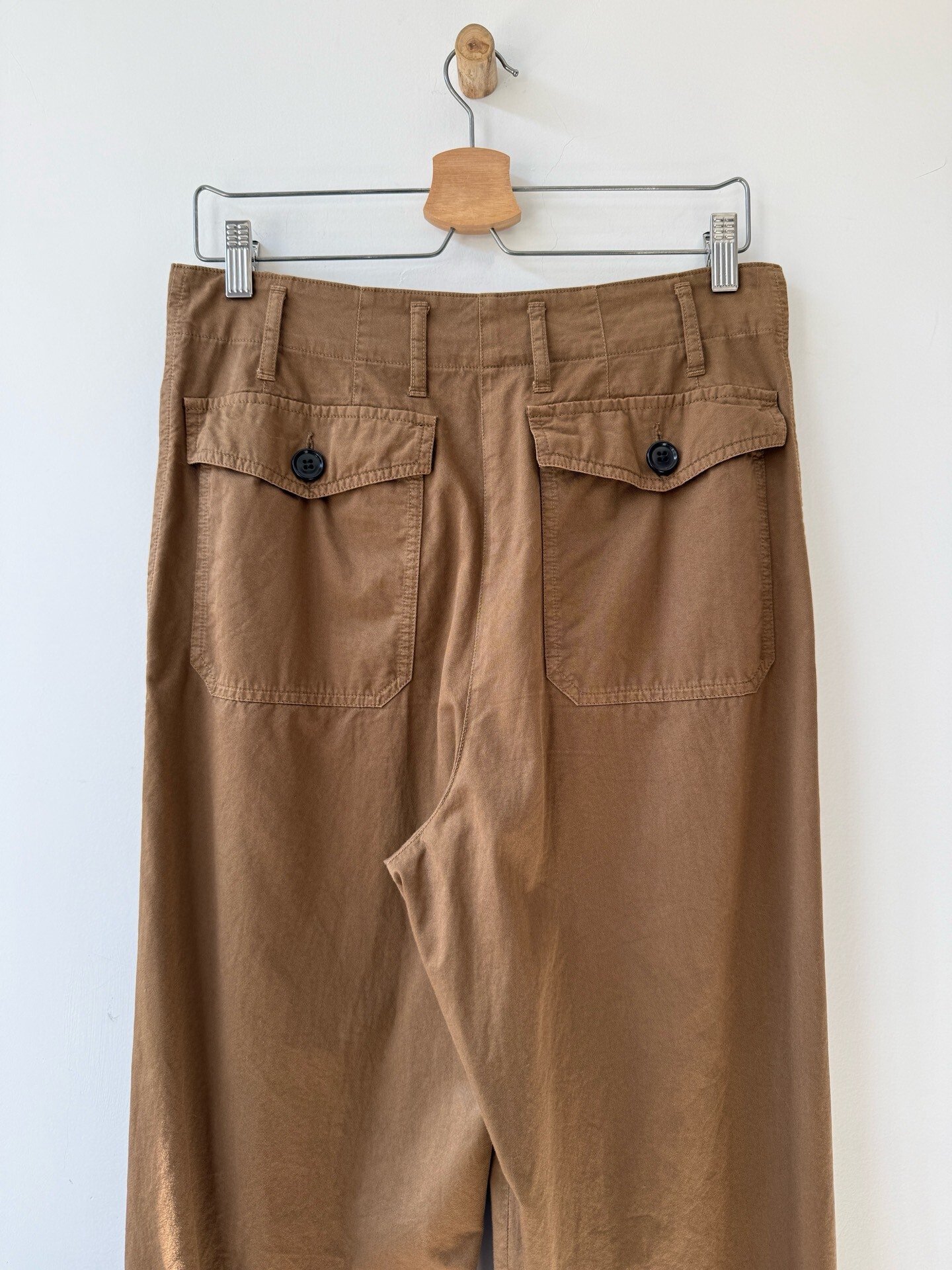 Dries Van Noten Pleated Cotton Trousers — back