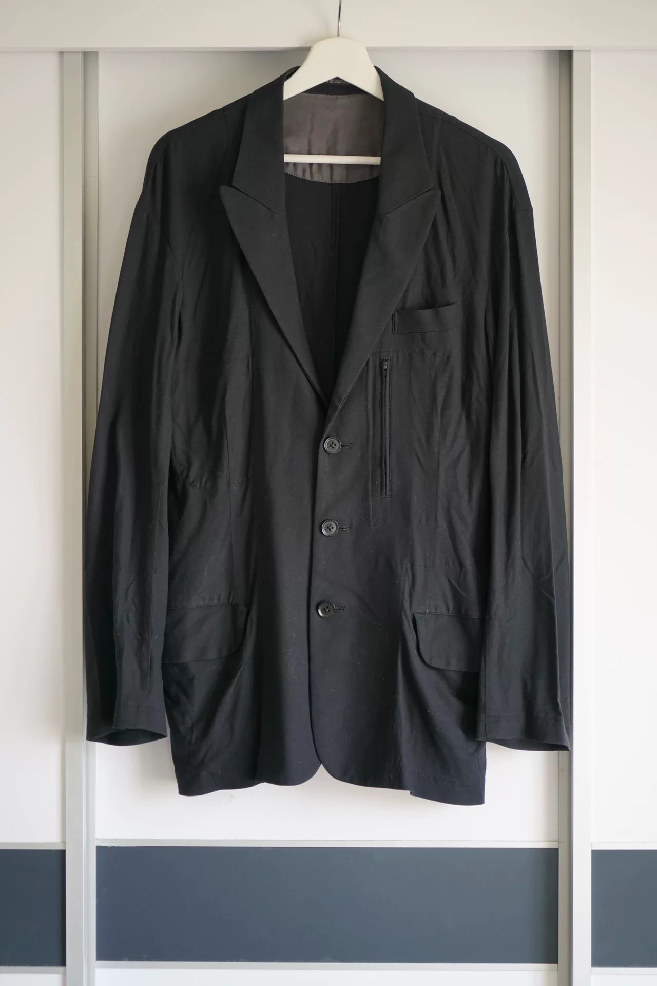 Yohji Yamamoto 14SS Bias Cut Back Zip Blazer