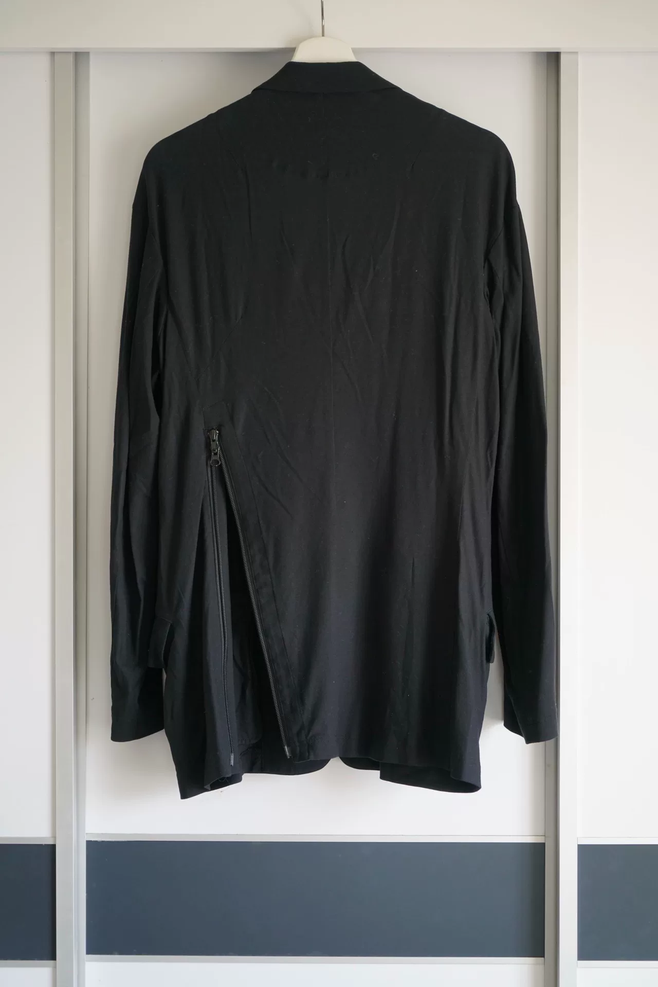 Yohji Yamamoto 14SS Bias Cut Back Zip Blazer — front