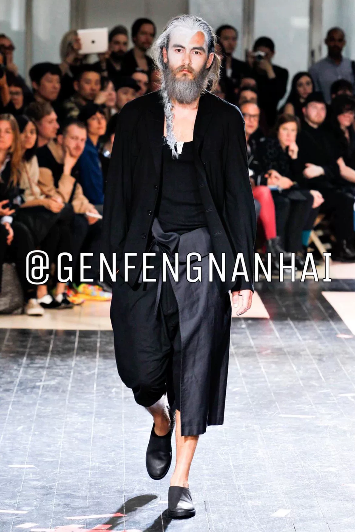 Yohji Yamamoto 14SS Bias Cut Back Zip Blazer — label