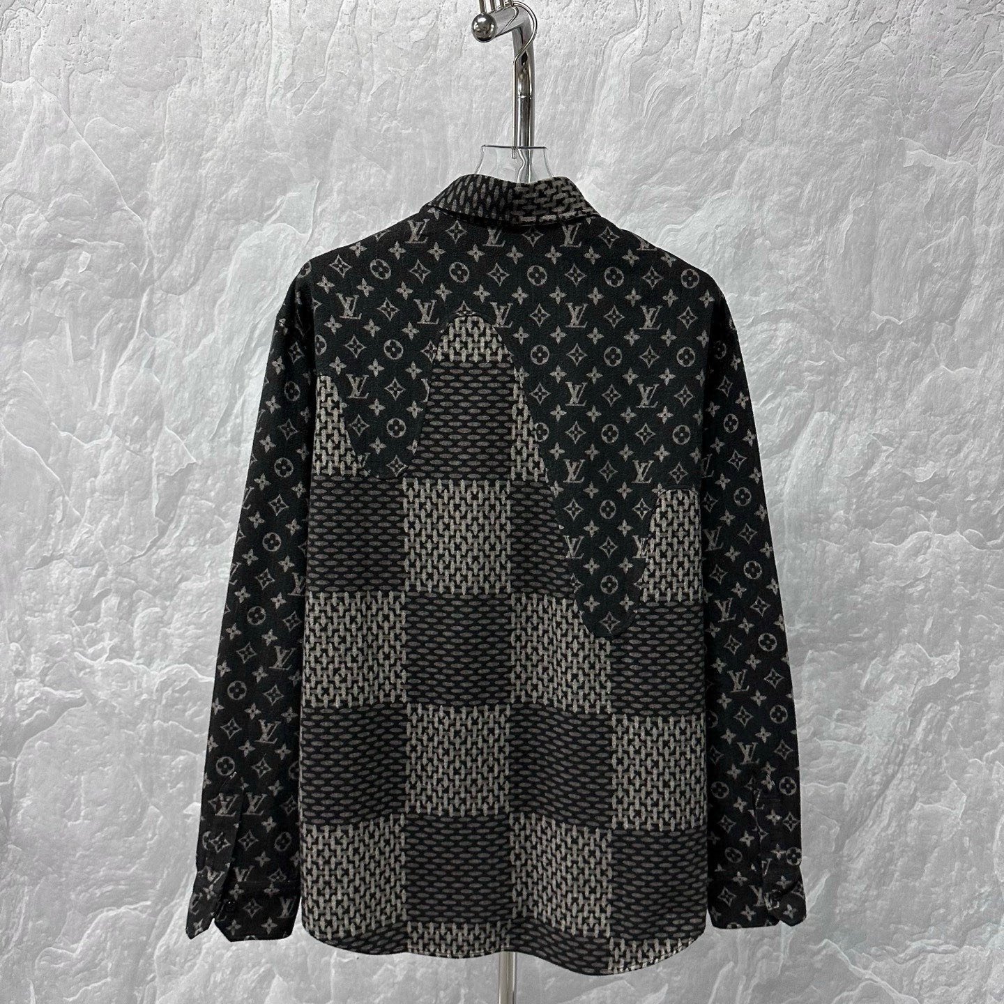 Louis Vuitton Nigo Patchwork Long-Sleeve Shirt — back