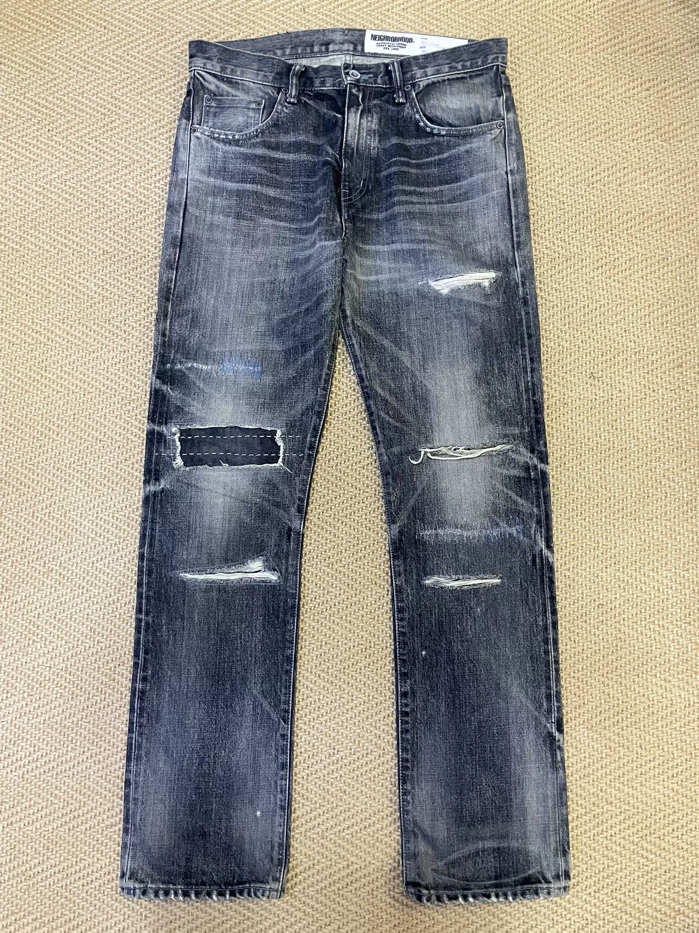 NEIGHBORHOOD 19AW Slash Patch Jeans