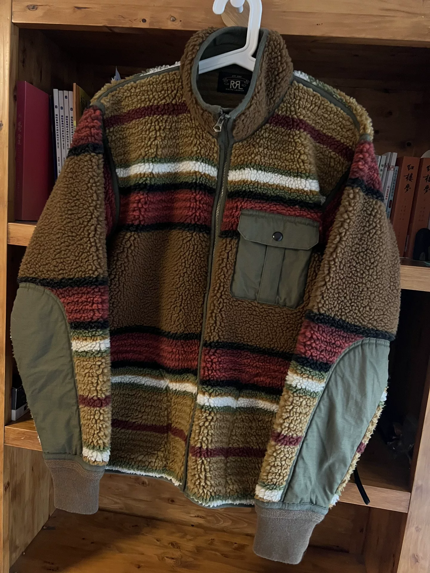 RRL Double RL Vintage Fleece Jacket — detail