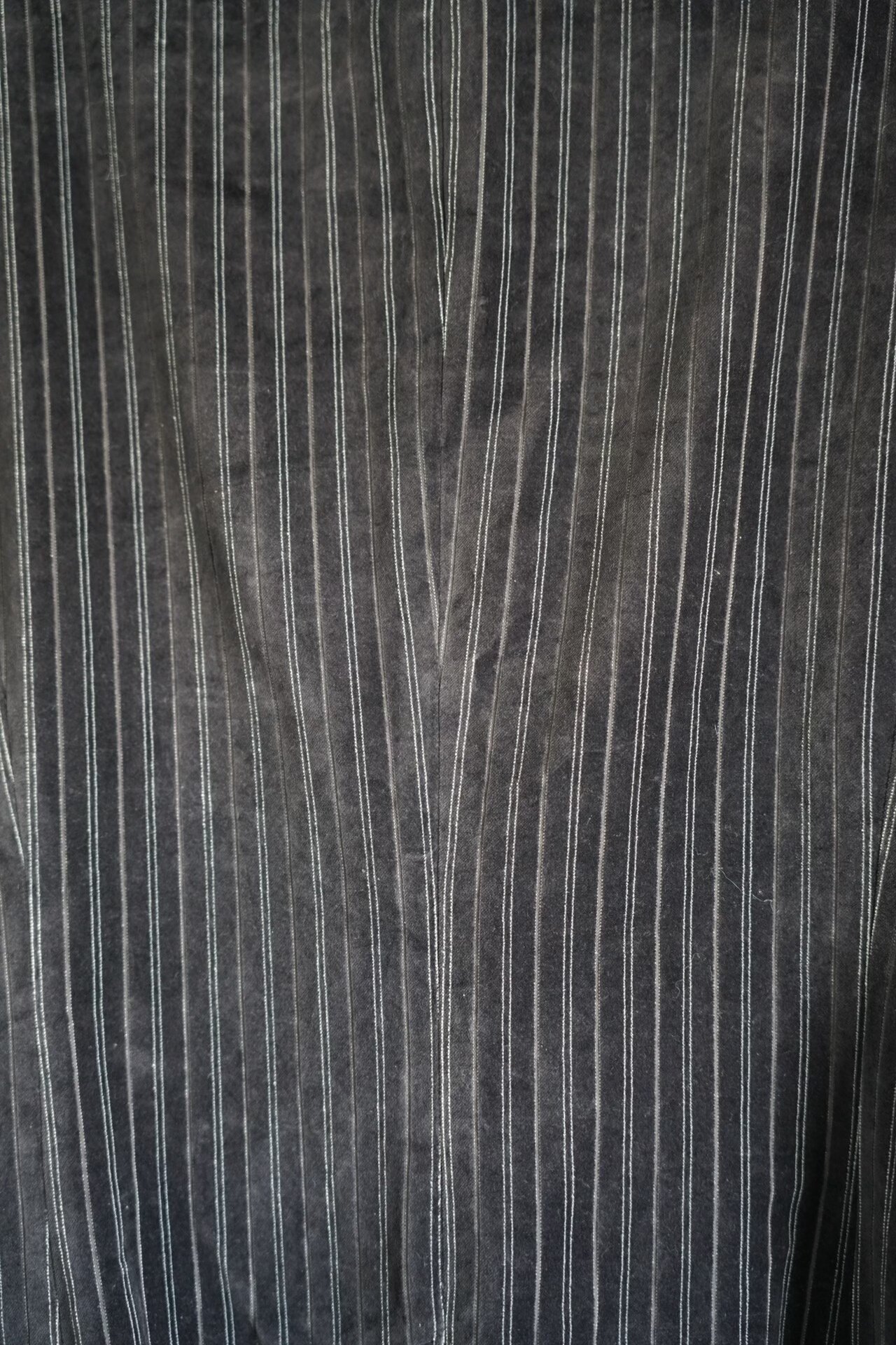 Yohji Yamamoto 05AW Purple Velvet Striped Blazer — label