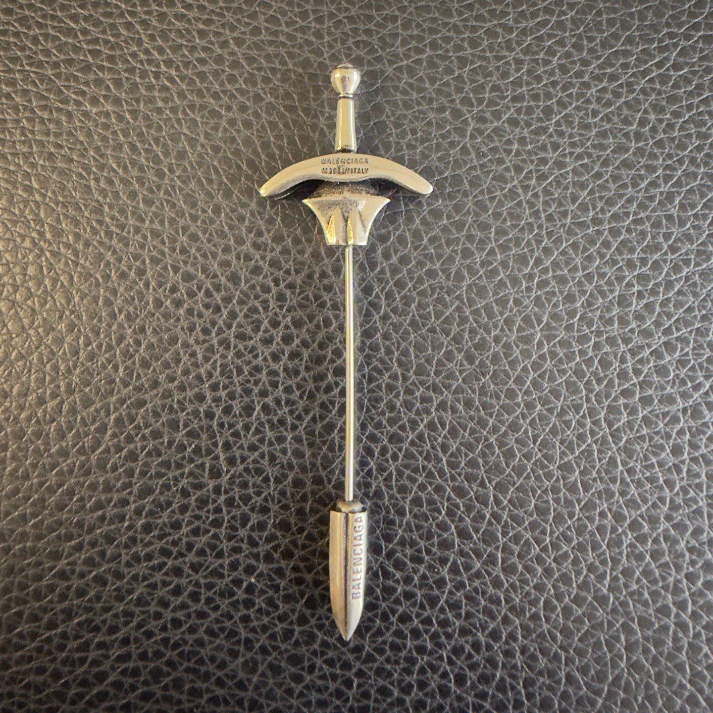 Balenciaga Gothic Sword Brooch Earrings — front