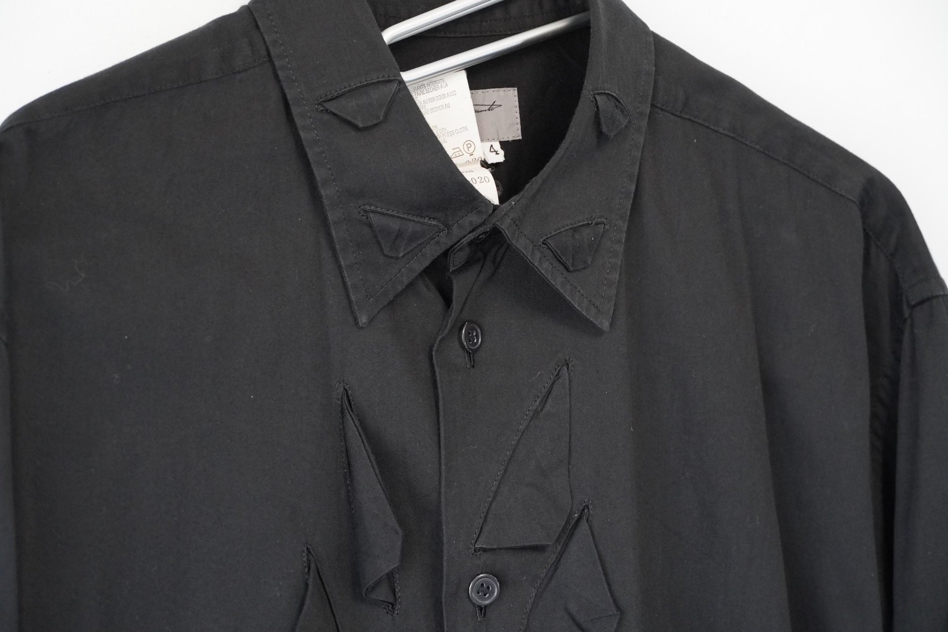 Yohji Yamamoto 12SS Irregular Collar Shirt — front