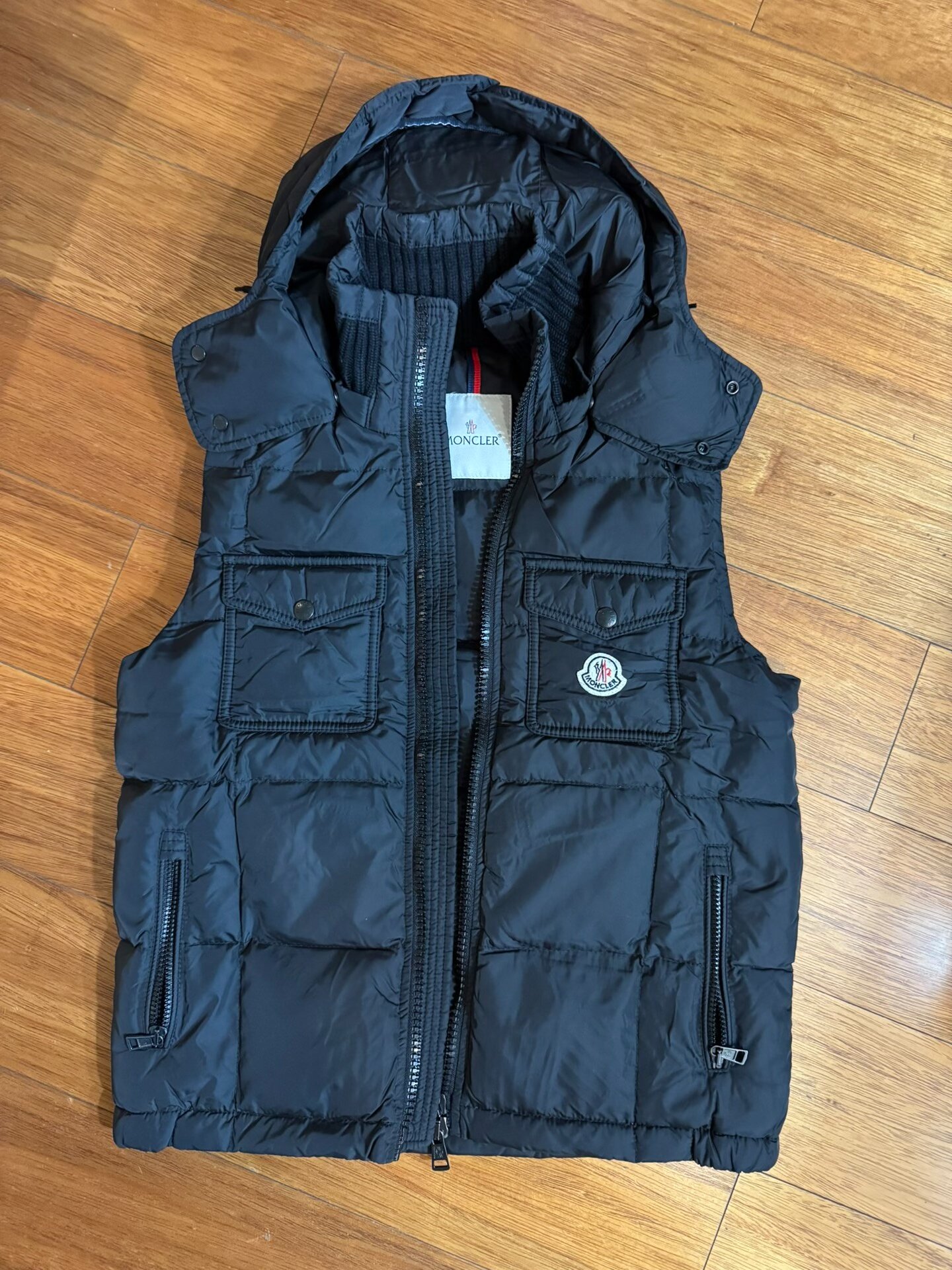 Moncler Thick Down Vest Removable Hood