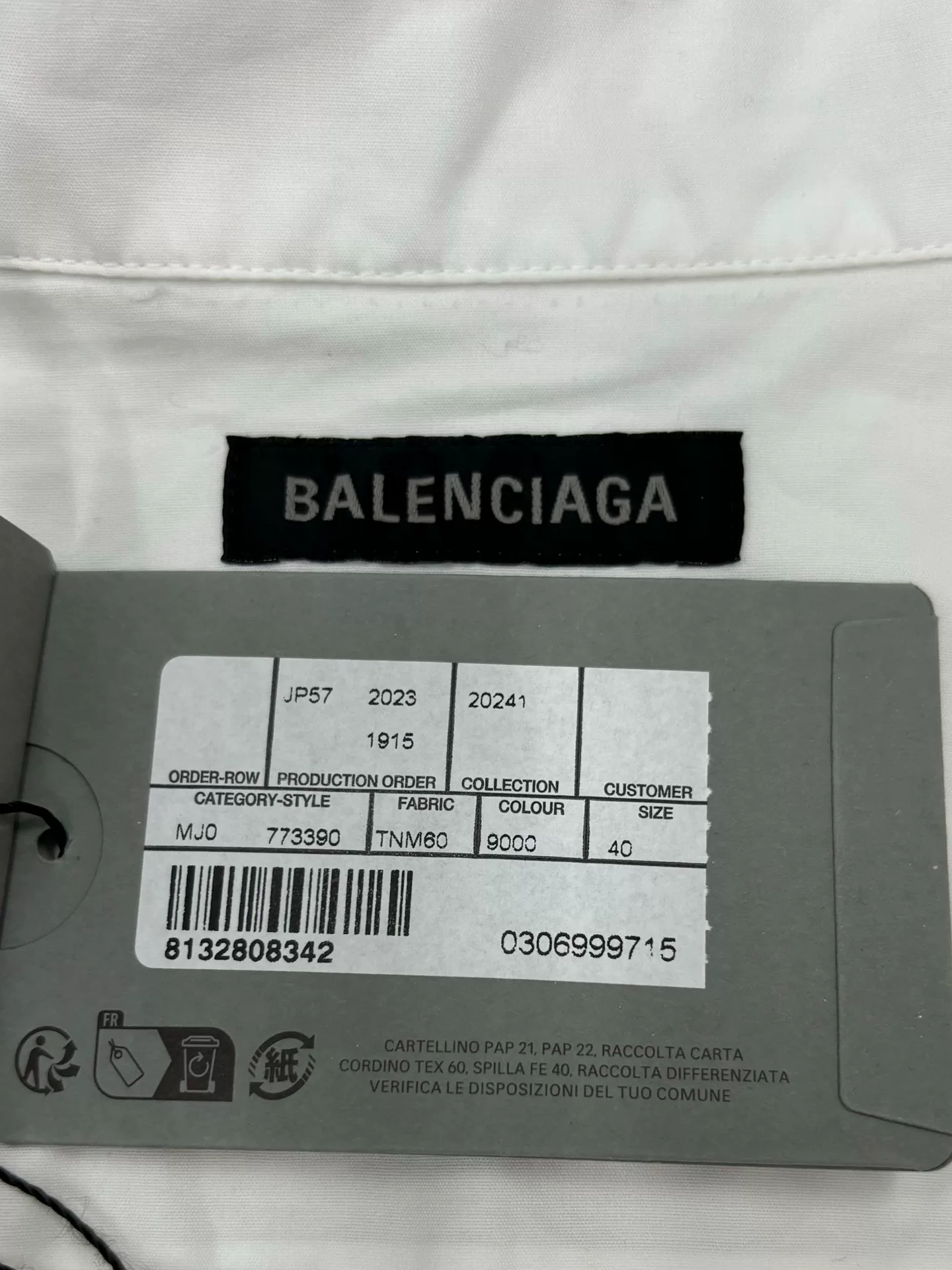 Balenciaga 24SS Surfer Logo Shirt — back