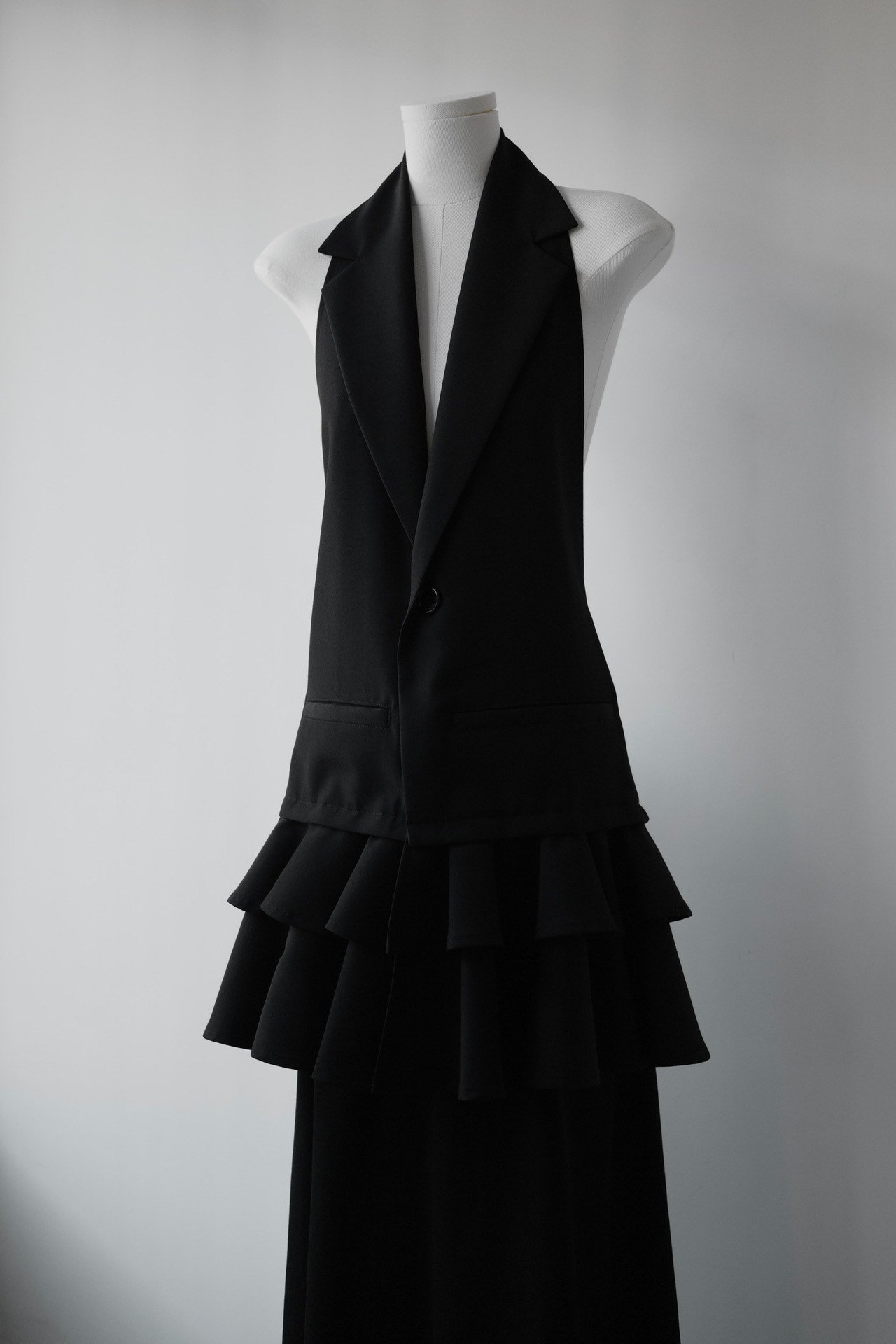 Yohji Yamamoto Limi Feu Layered Backless Vest — front