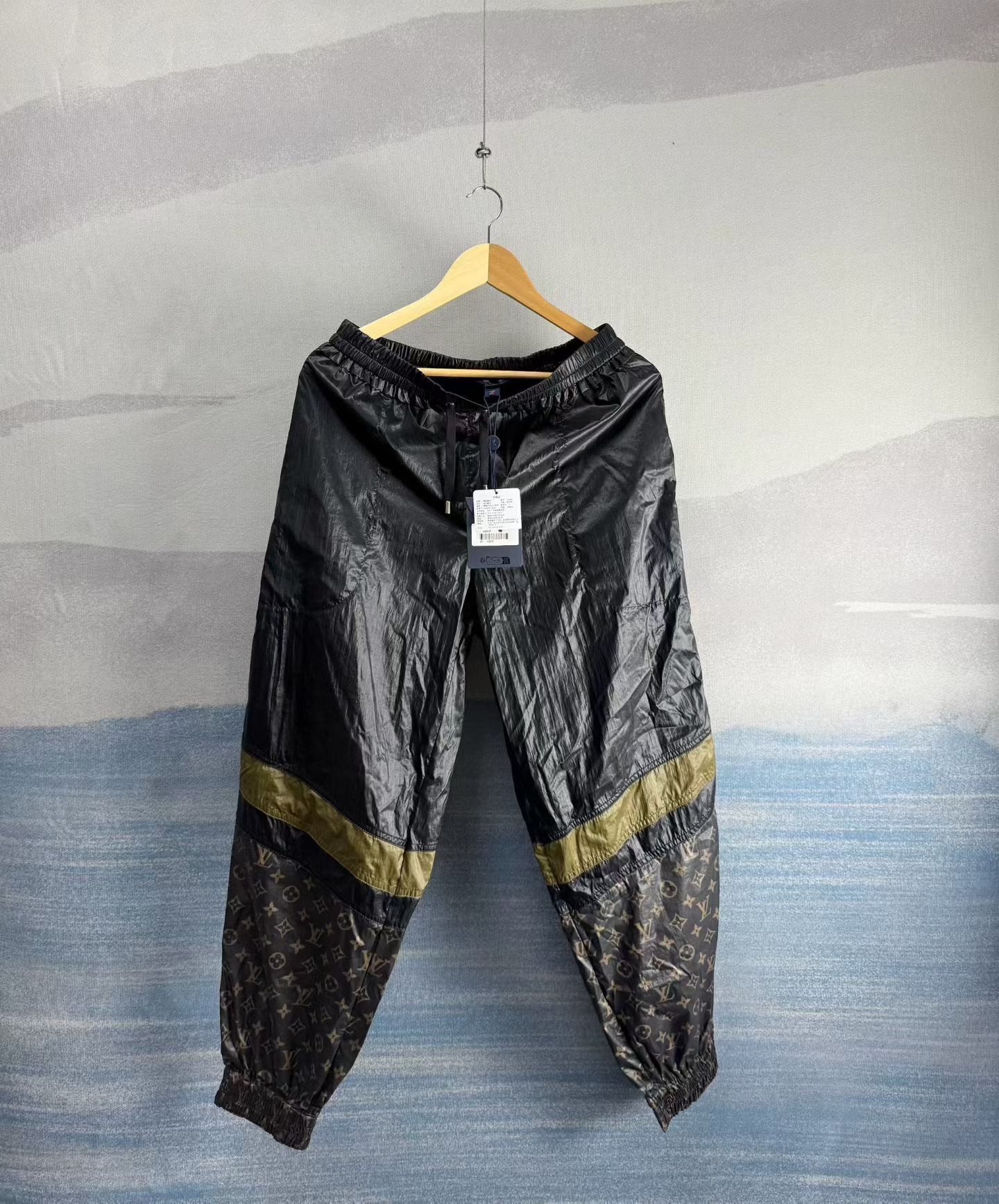 Louis Vuitton Monogram Gold Stripe Jogger Pants
