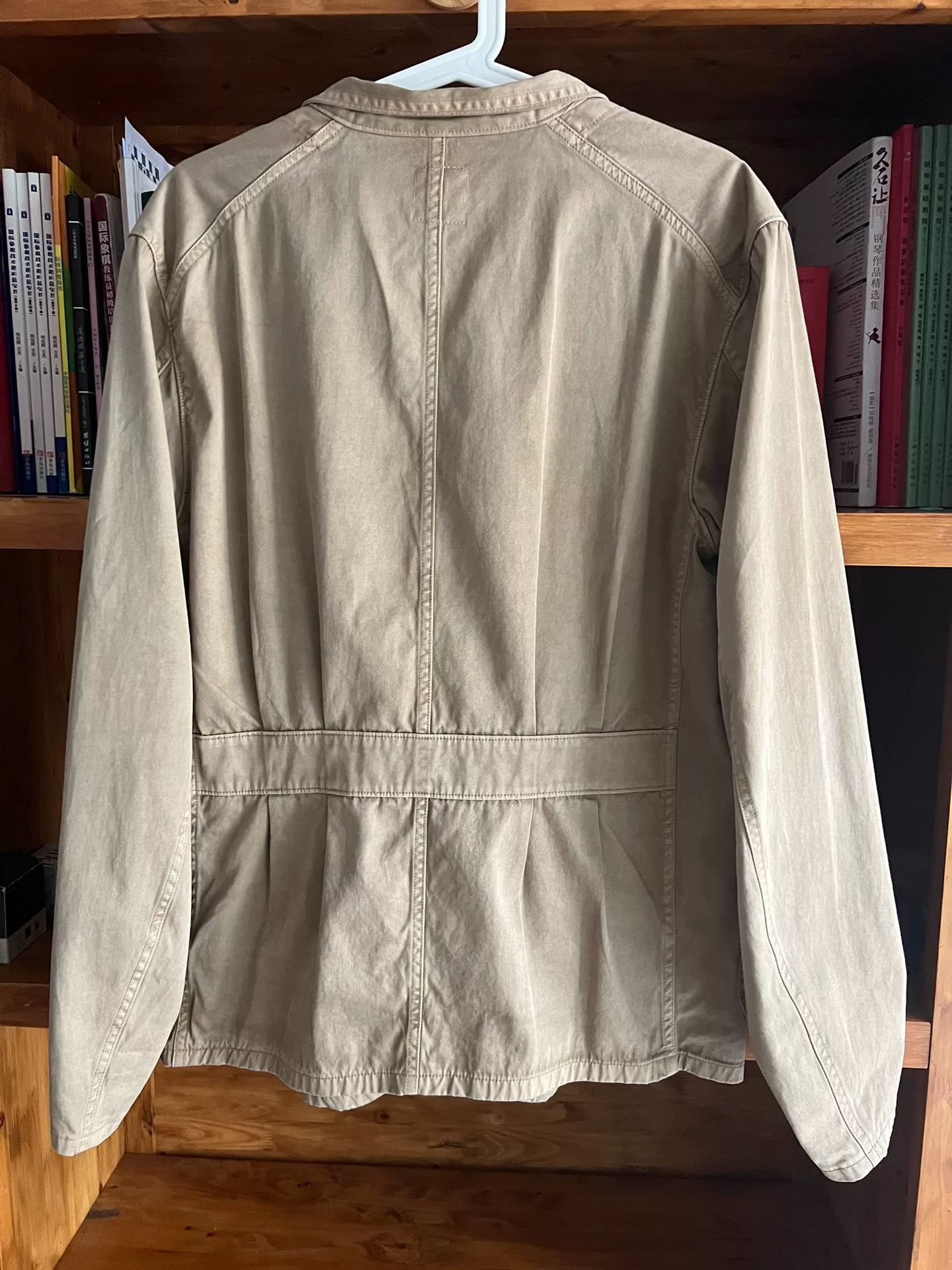 Porter Classic Vintage Washed Beige Utility Jacket — label