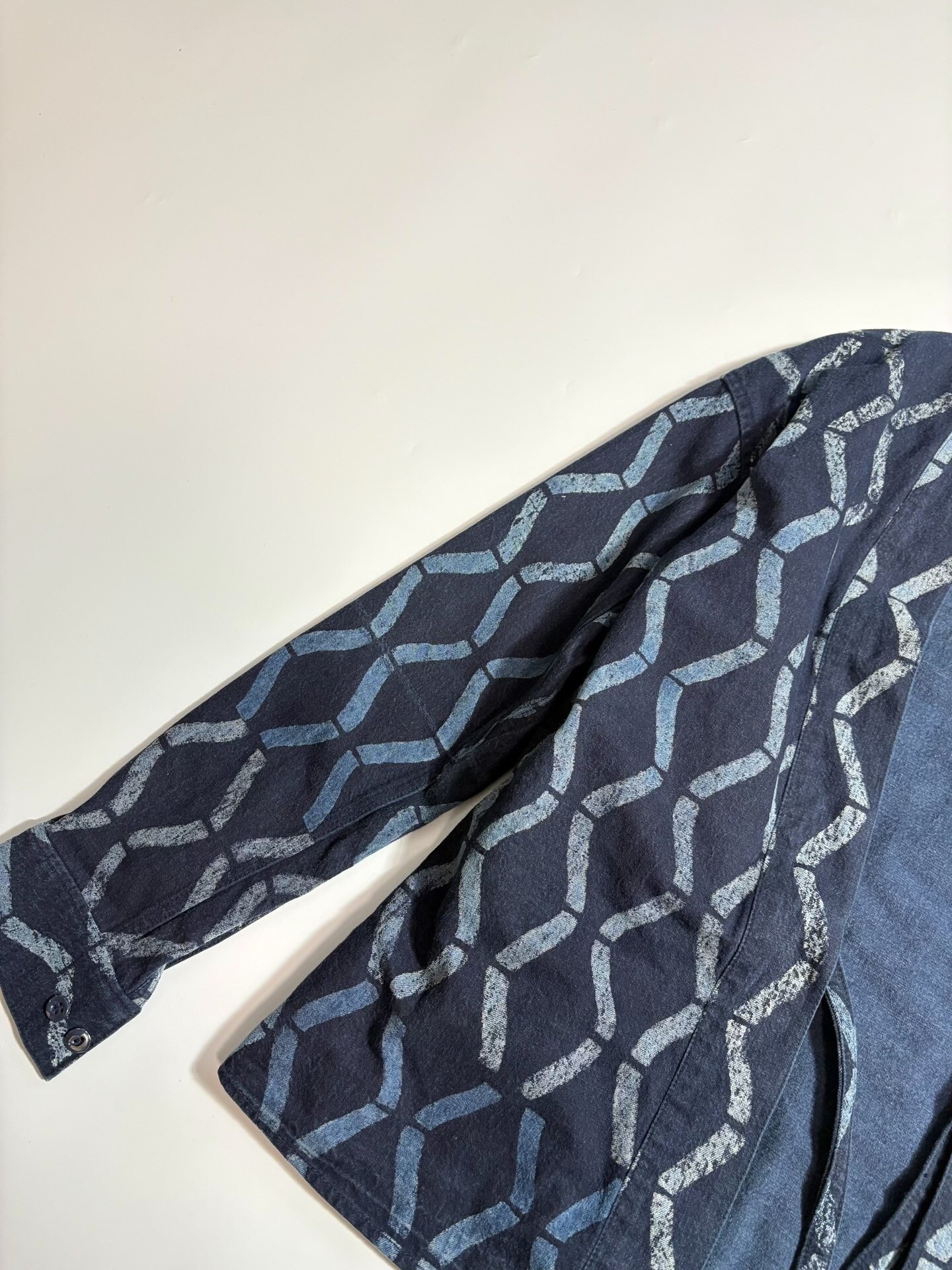 VISVIM LHAMO BAMBOO Indigo Robe Jacket — back