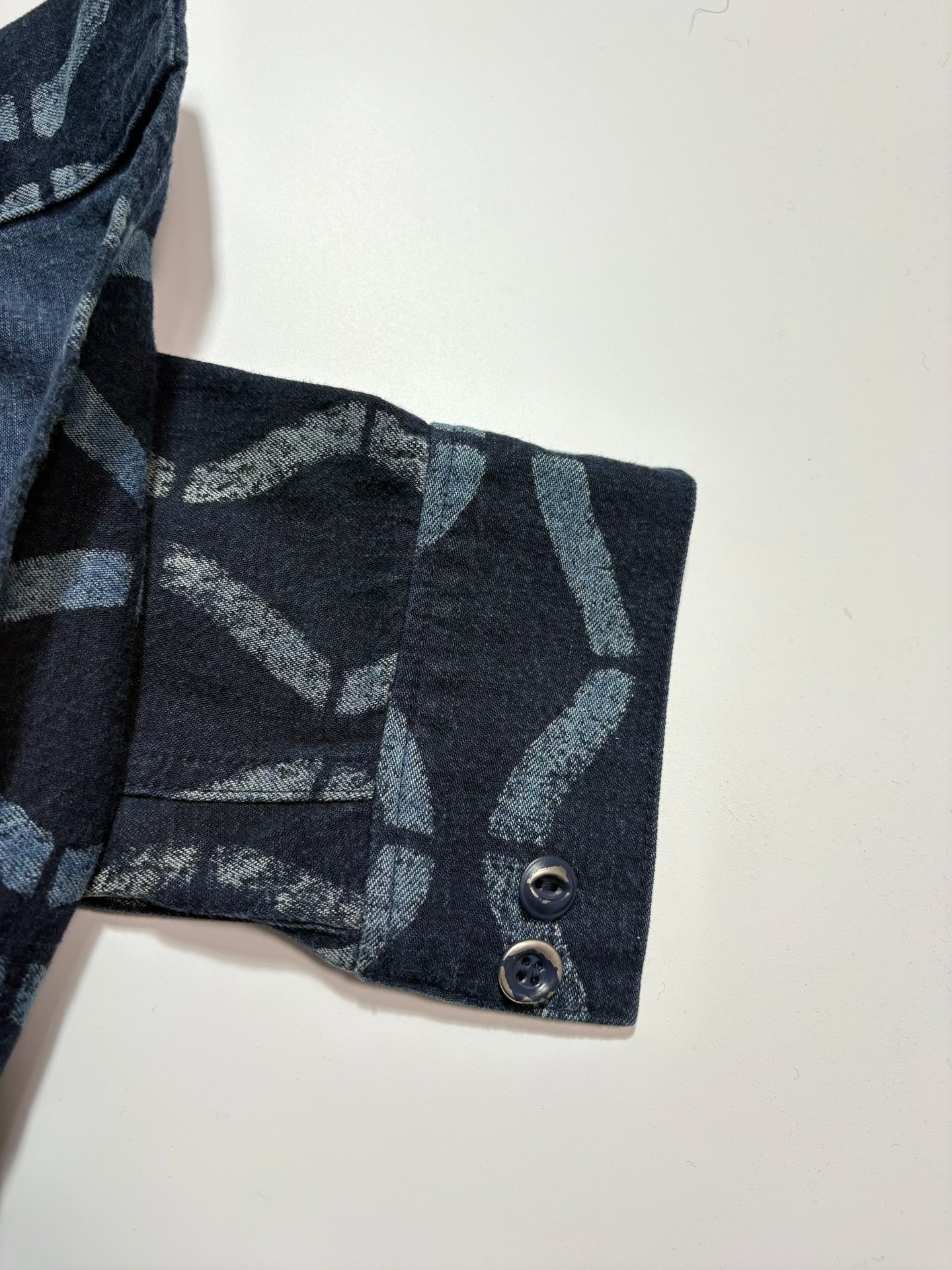 VISVIM LHAMO BAMBOO Indigo Robe Jacket — label